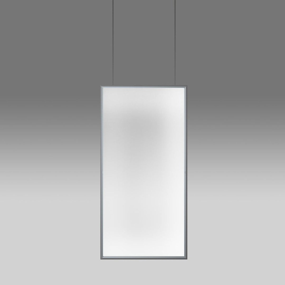 Discovery Space Rectangular LED Pendant Light in Brushed Anodized.