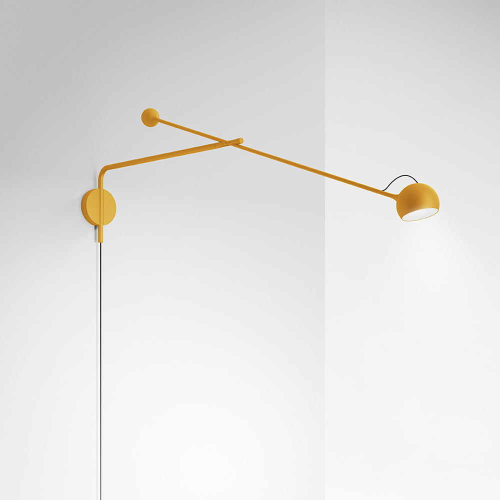 Ixa Arm LED Wall Light in Yellow.