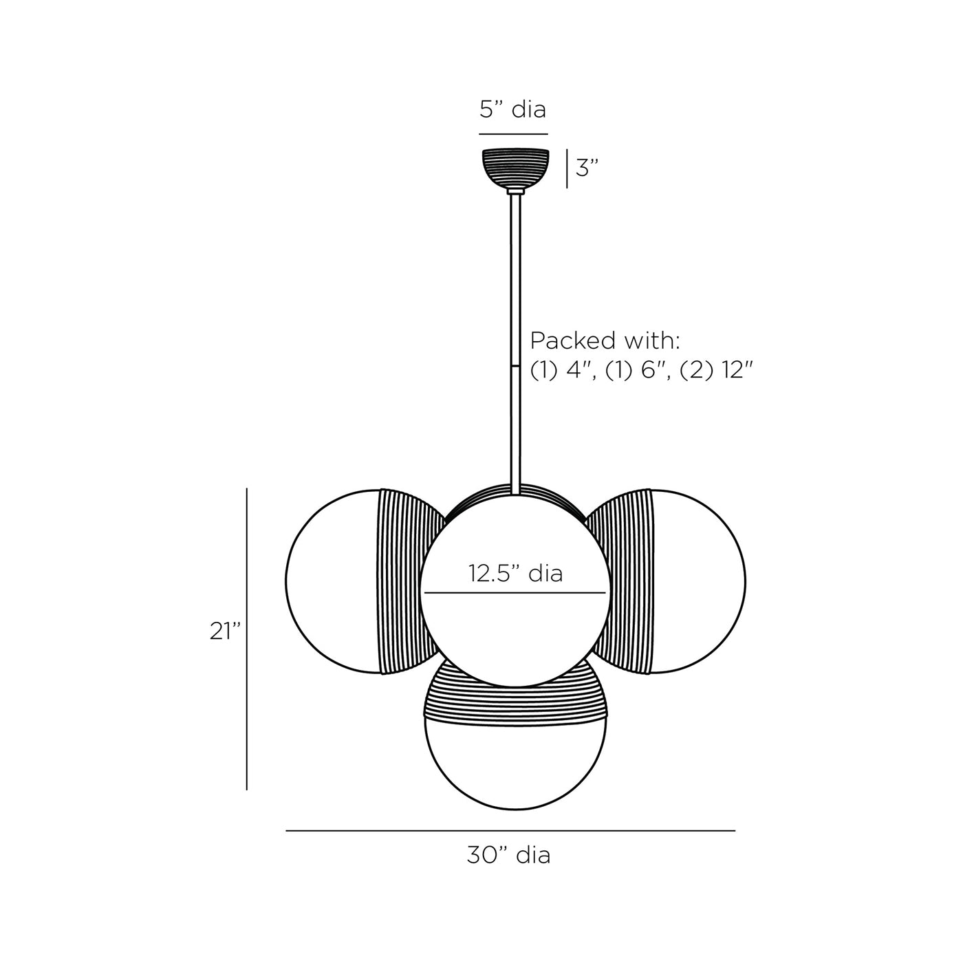 Baptiste Chandelier - line drawing.