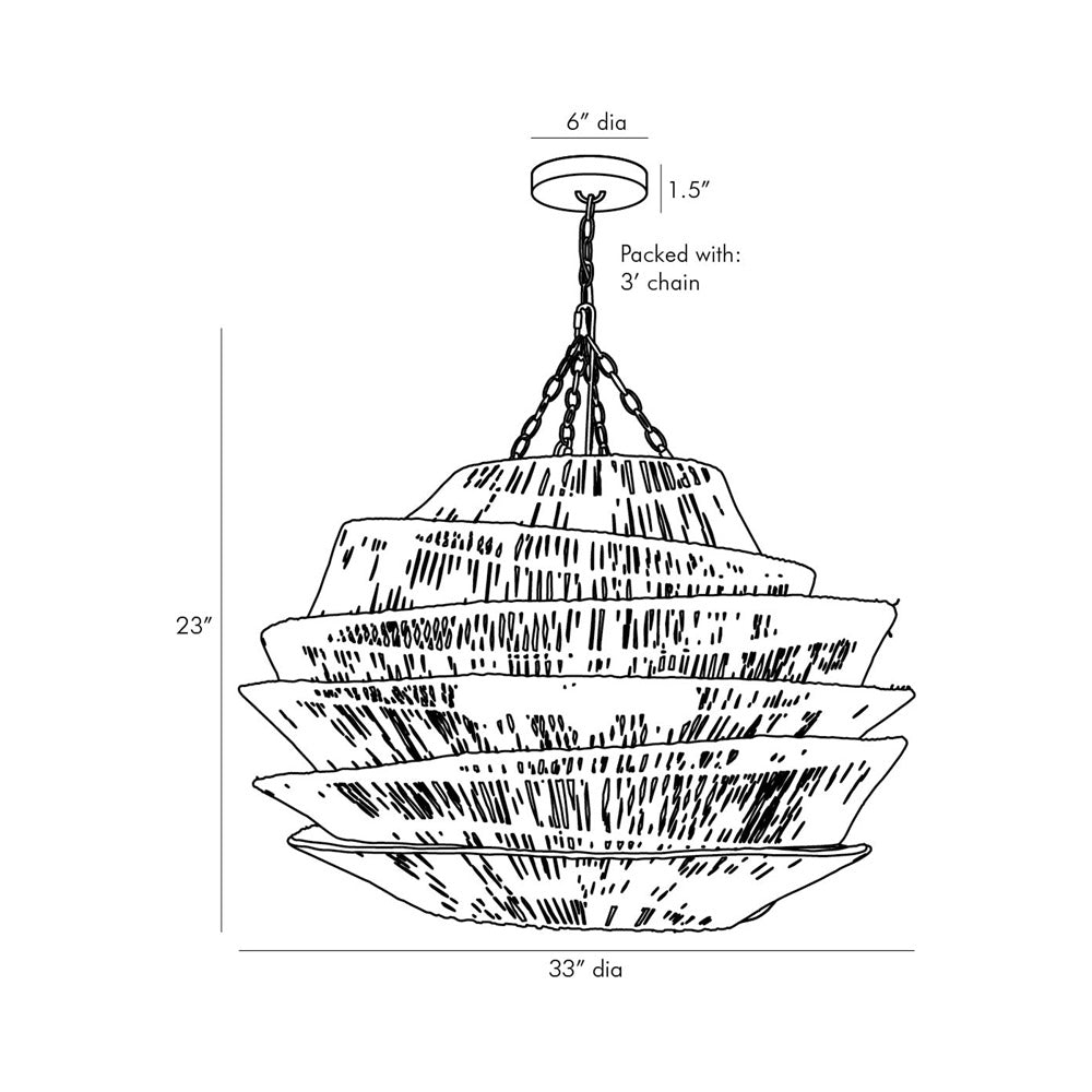 Barton Chandelier - line drawing.