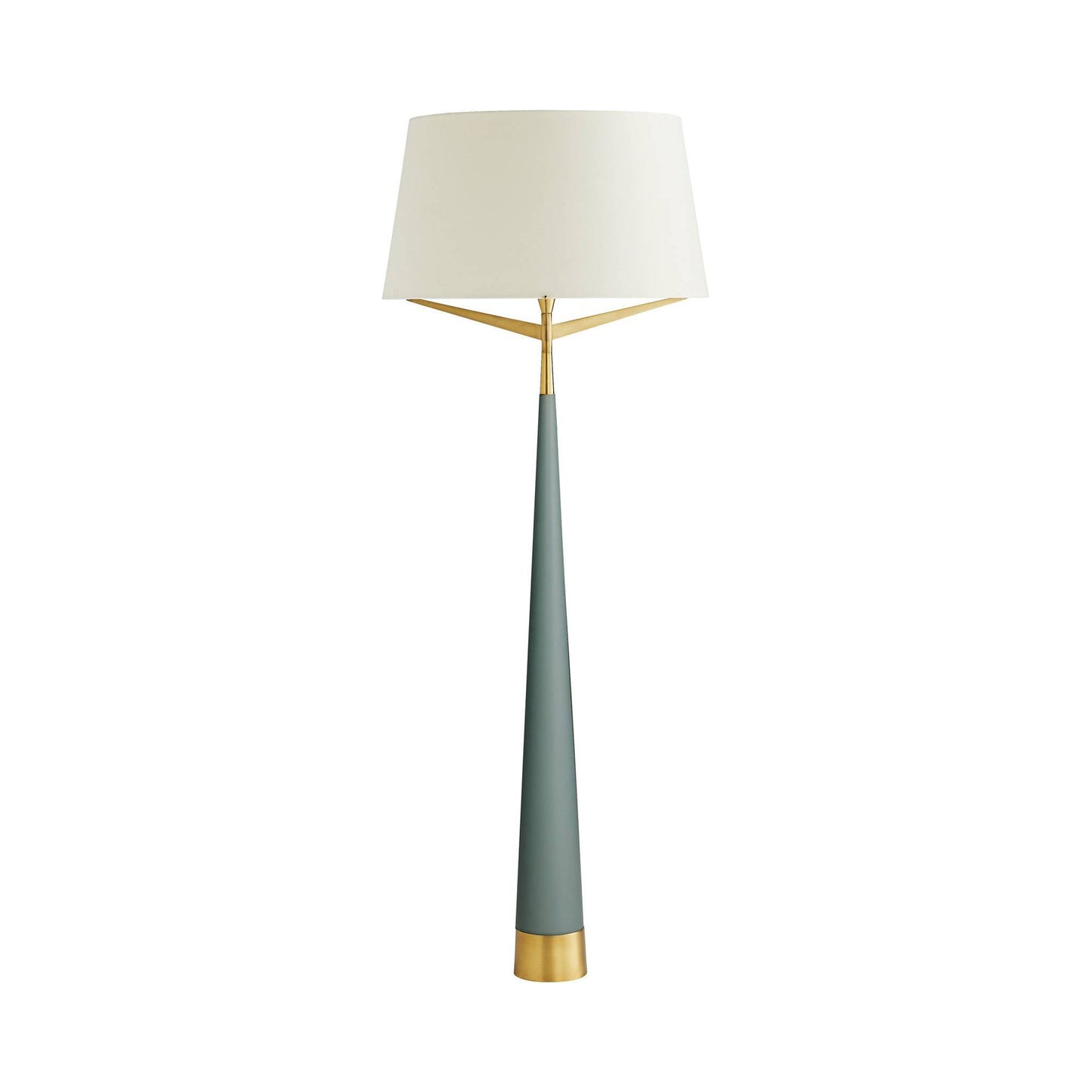 Elden Floor Lamp in Cadet Blue Steel.