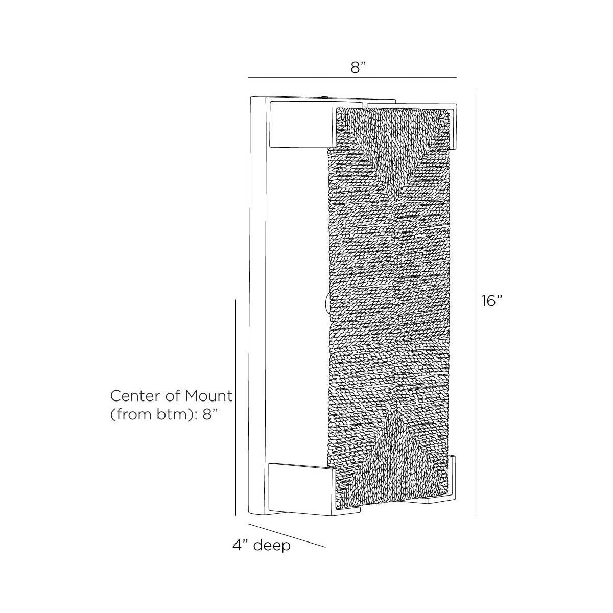 Finnegan Wall Light - line drawing.