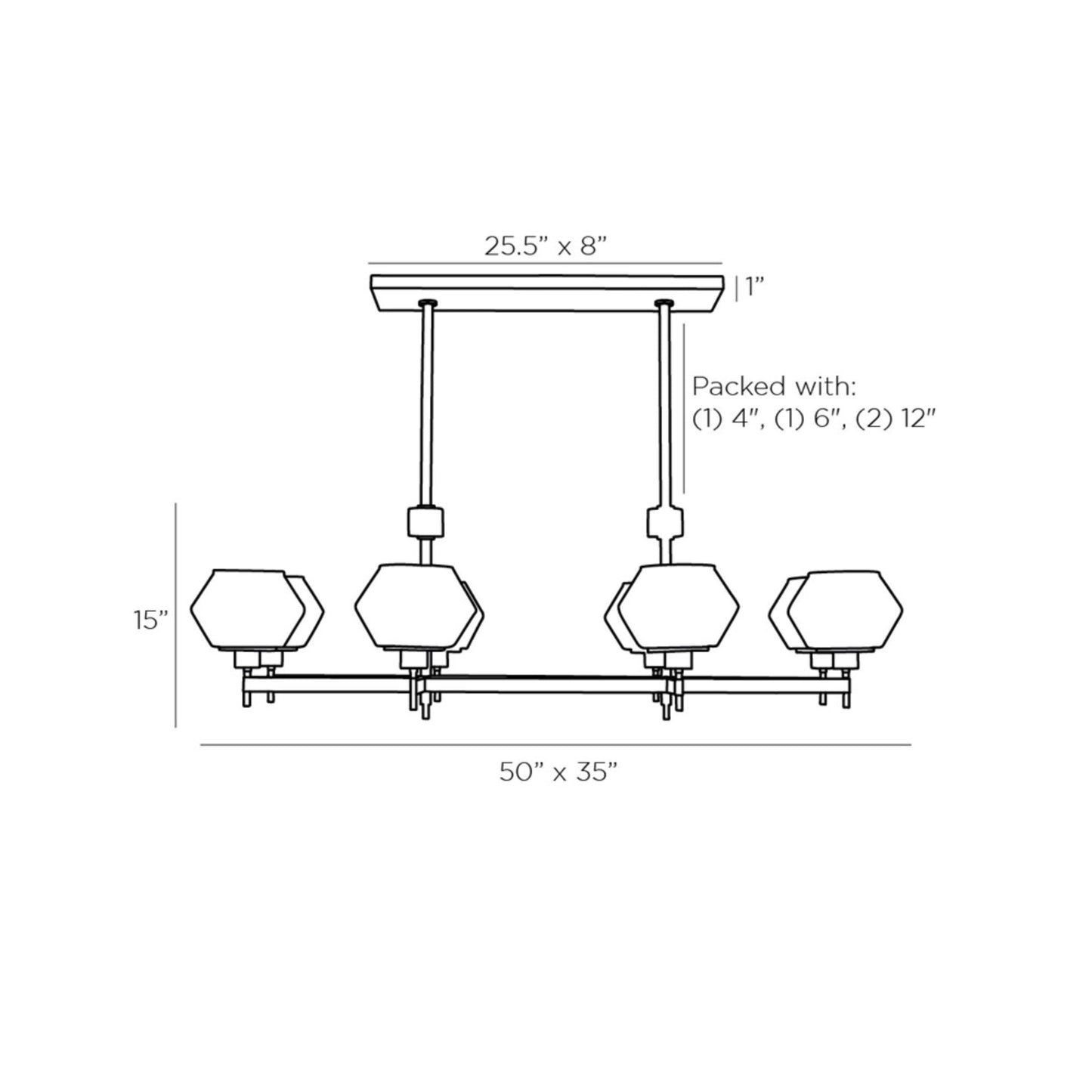 Holm Chandelier - line drawing.