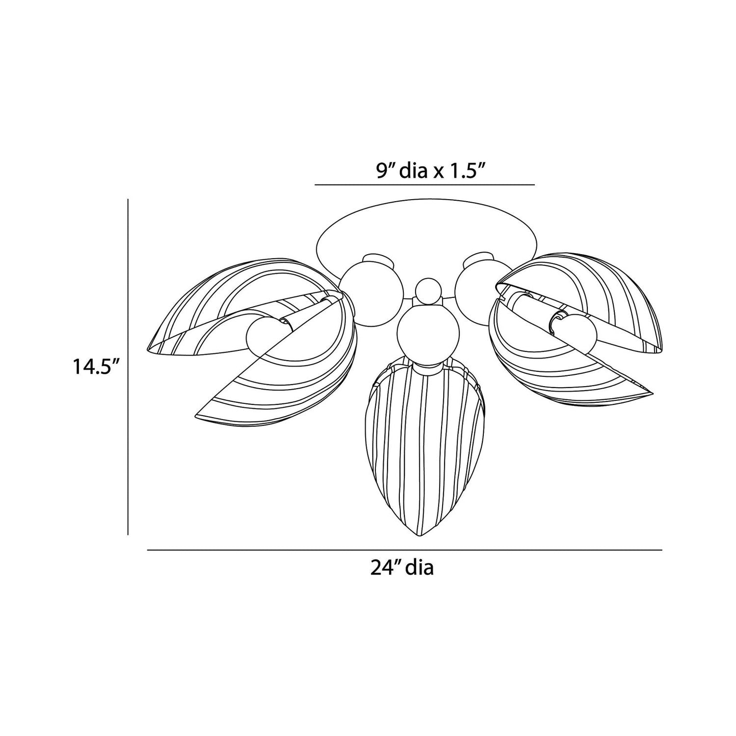 Inessa Semi Flush Mount Ceiling Light.