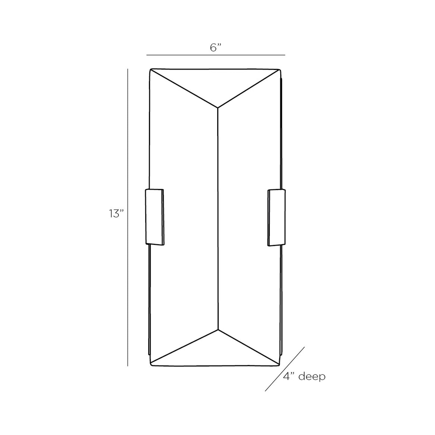 Jenks Wall Light - line drawing.