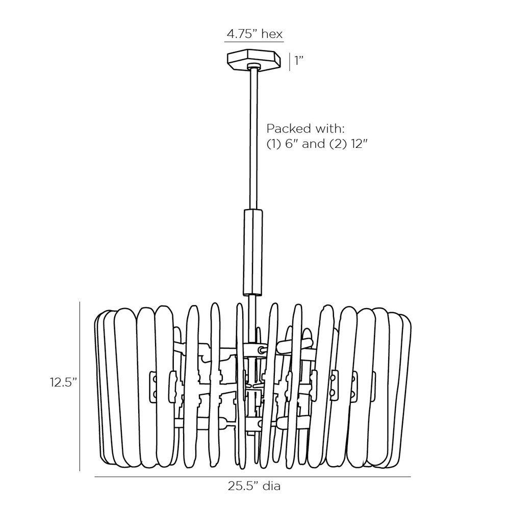 Klaus Chandelier - line drawing.