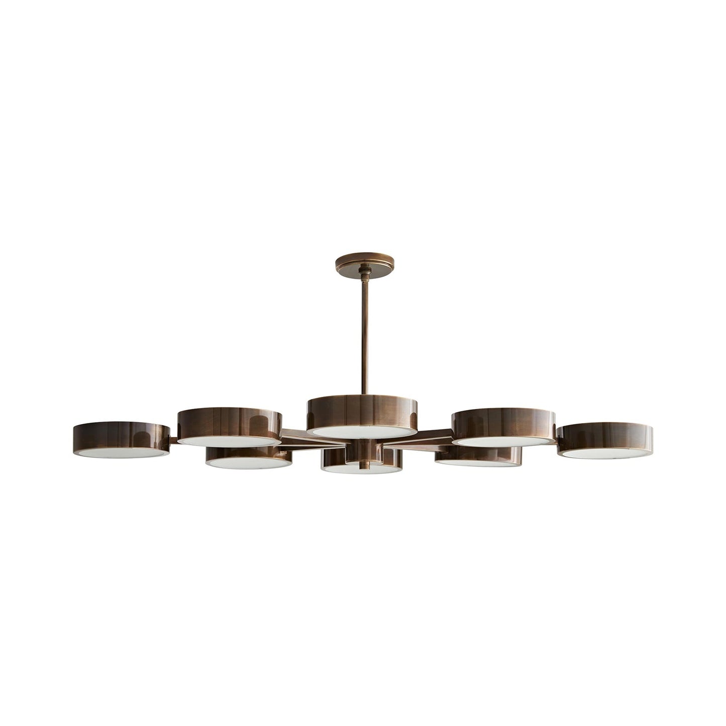 Linus Starburst Chandelier in Heritage Brass.