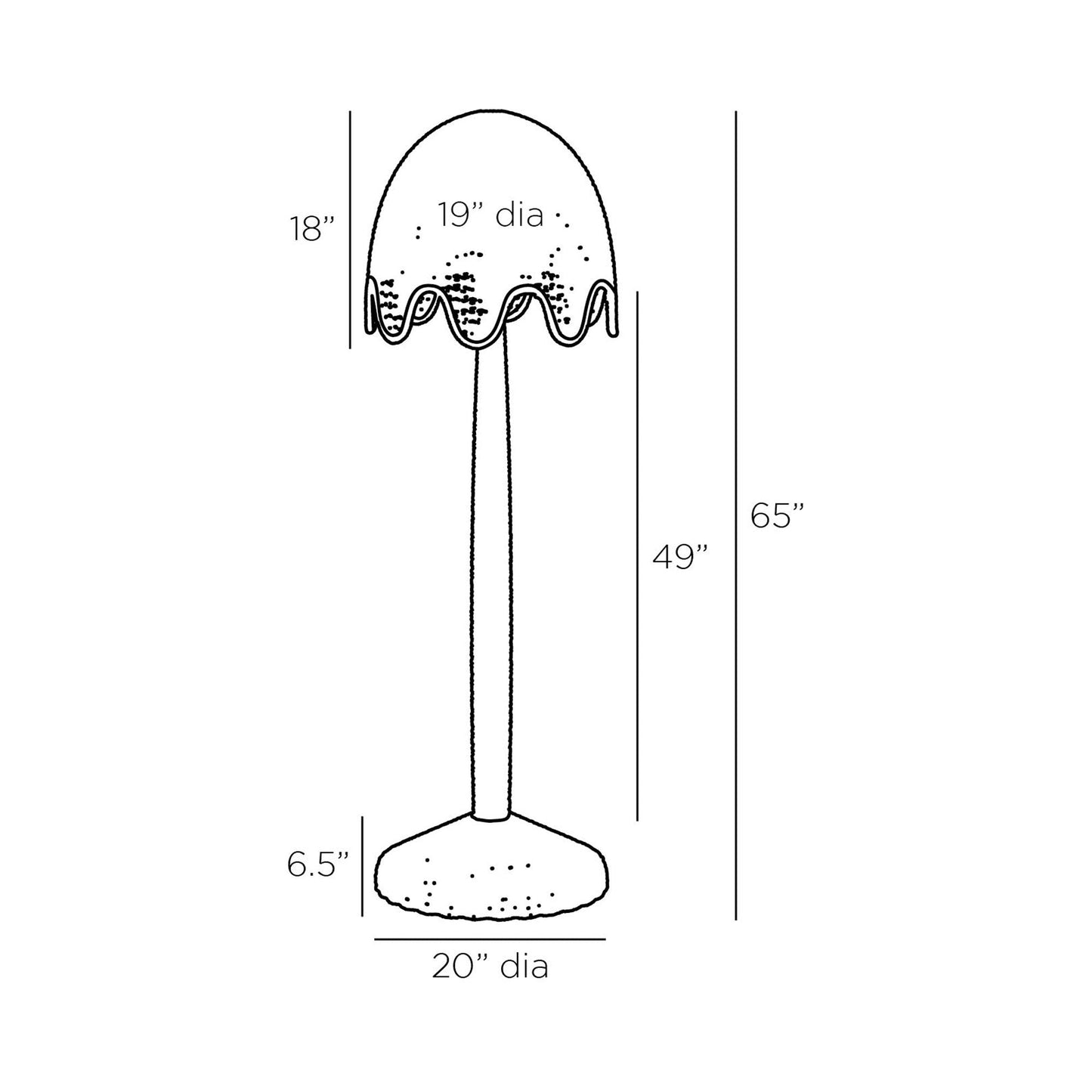 Mar Floor Lamp - line drawing.