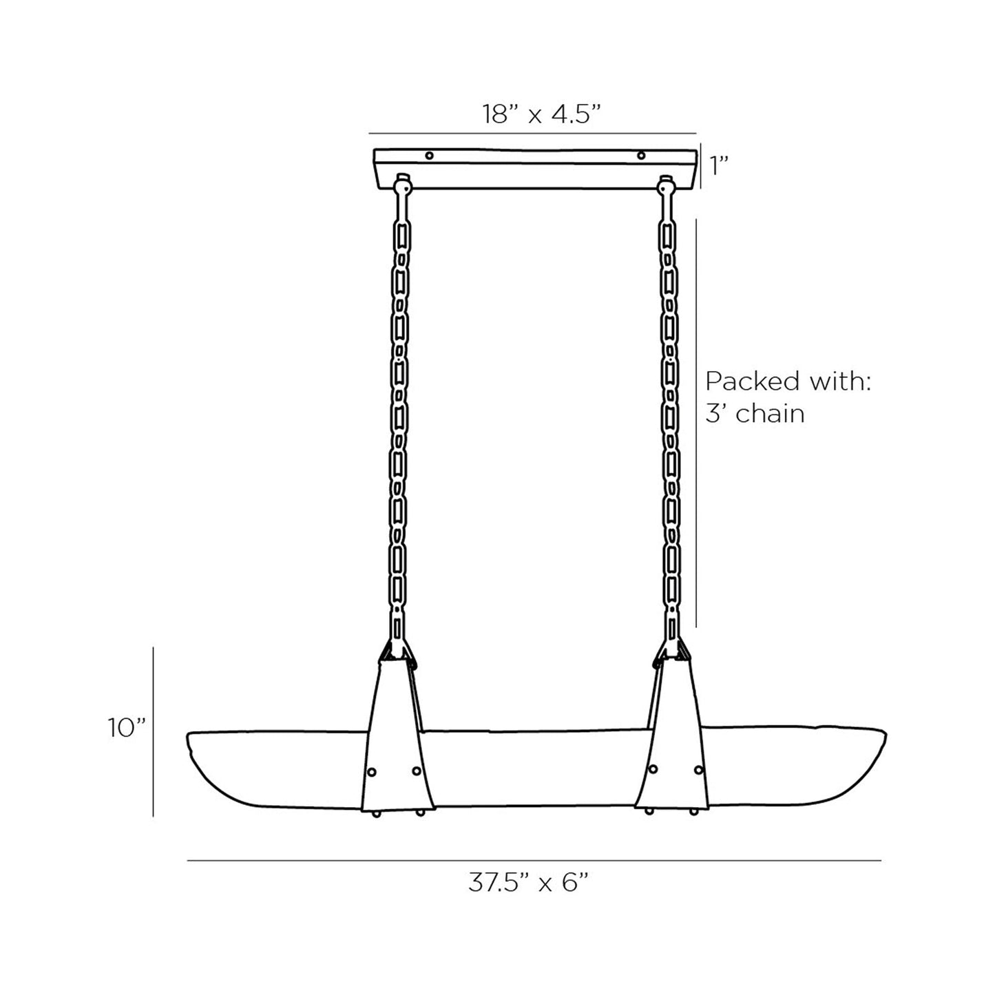 Mykonos Pendant Light - line drawing.