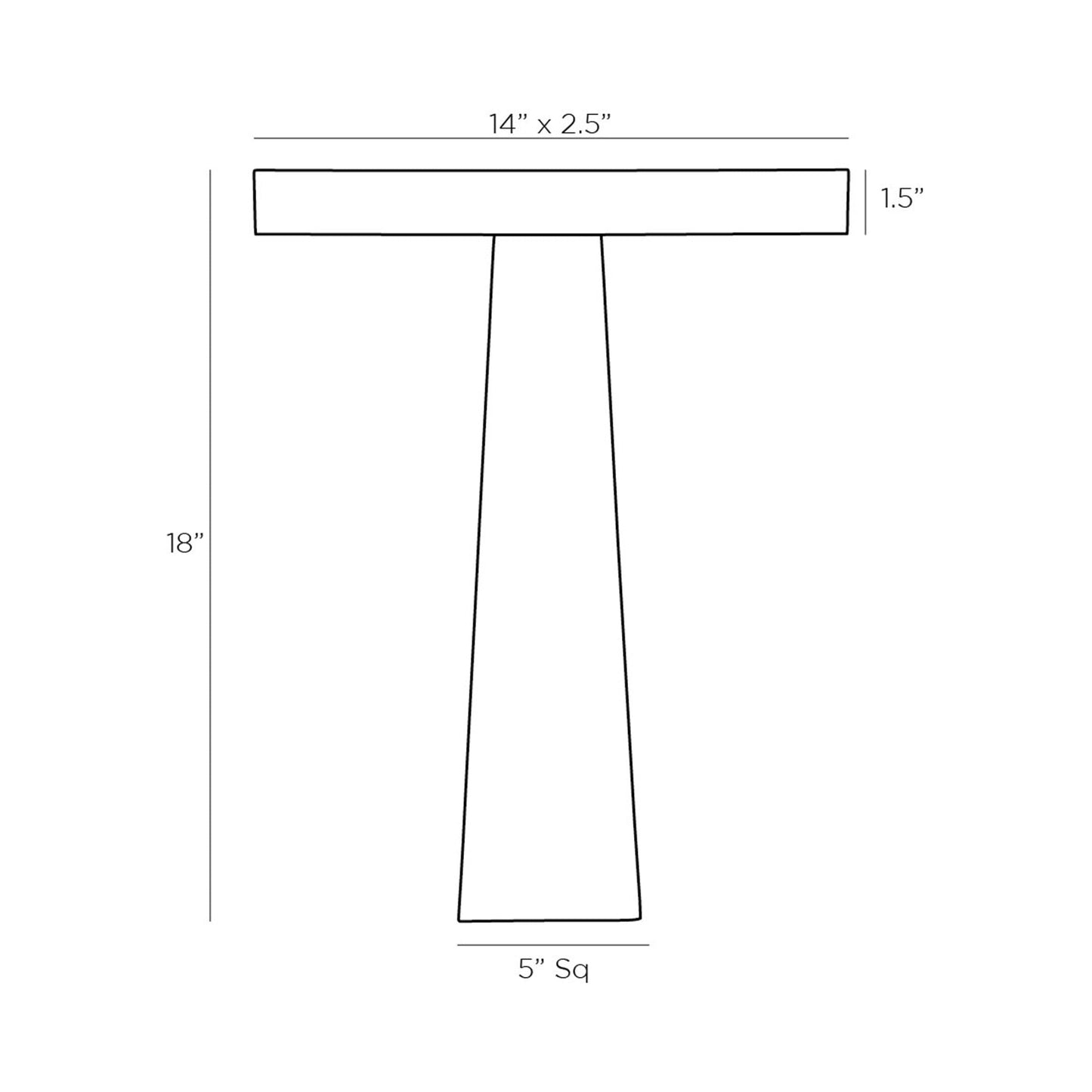Osbert LED Table Lamp - line drawing.