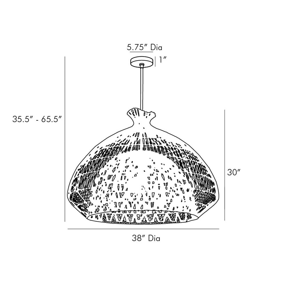 Rimini Pendant Light - line drawing.