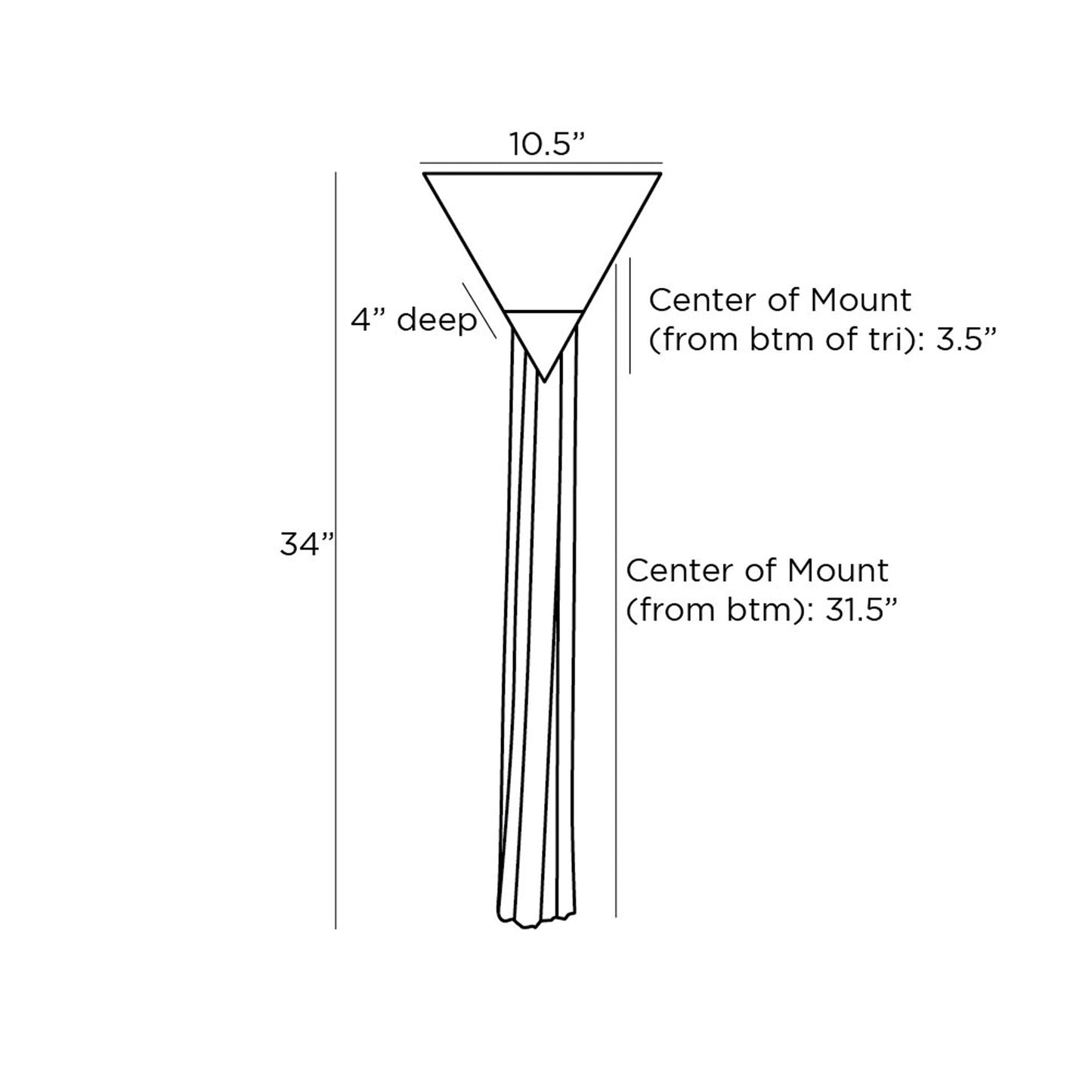 Riri Wall Light - line drawing.
