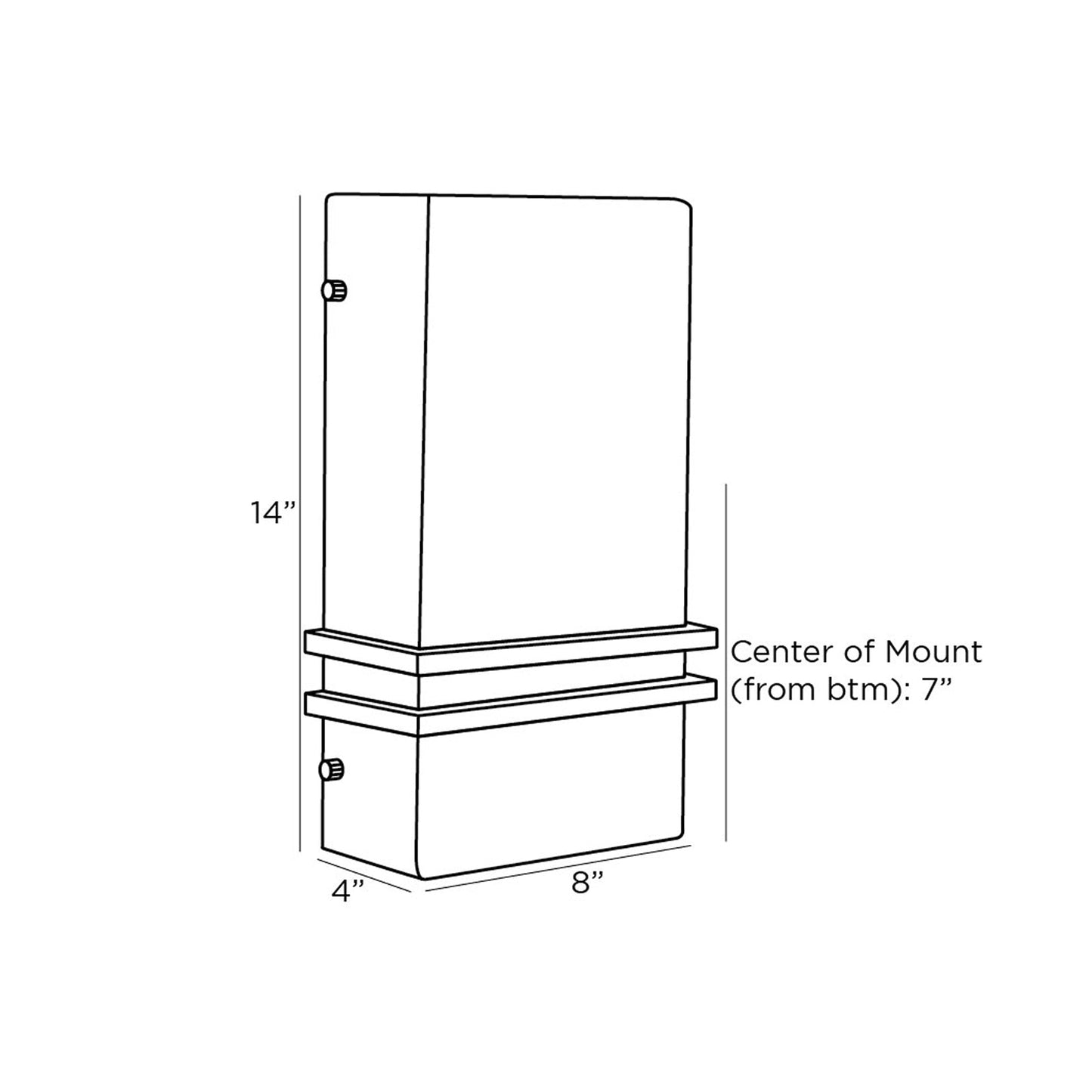 Ronan Wall Light - line drawing.