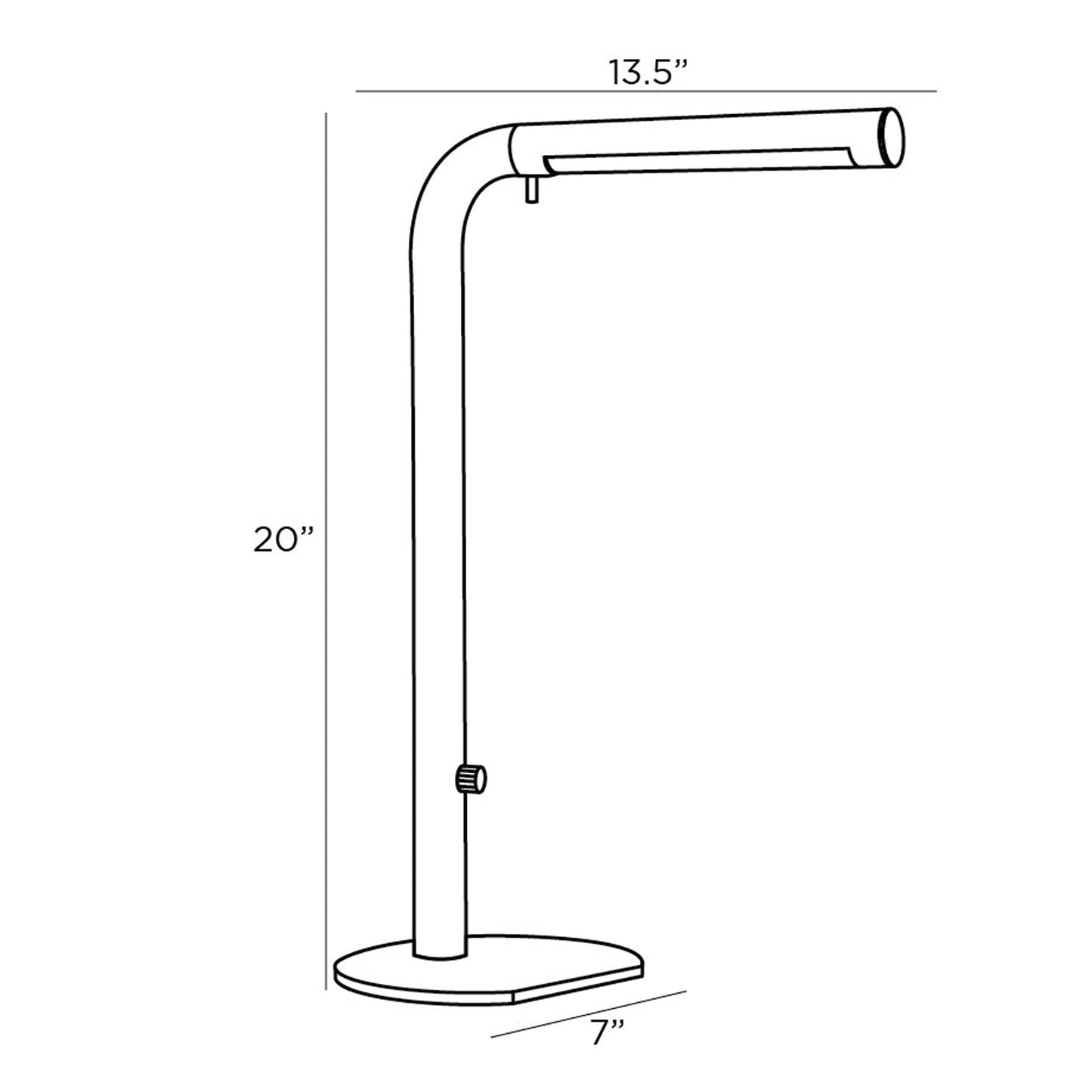 Sadie LED Table Lamp - line drawing.