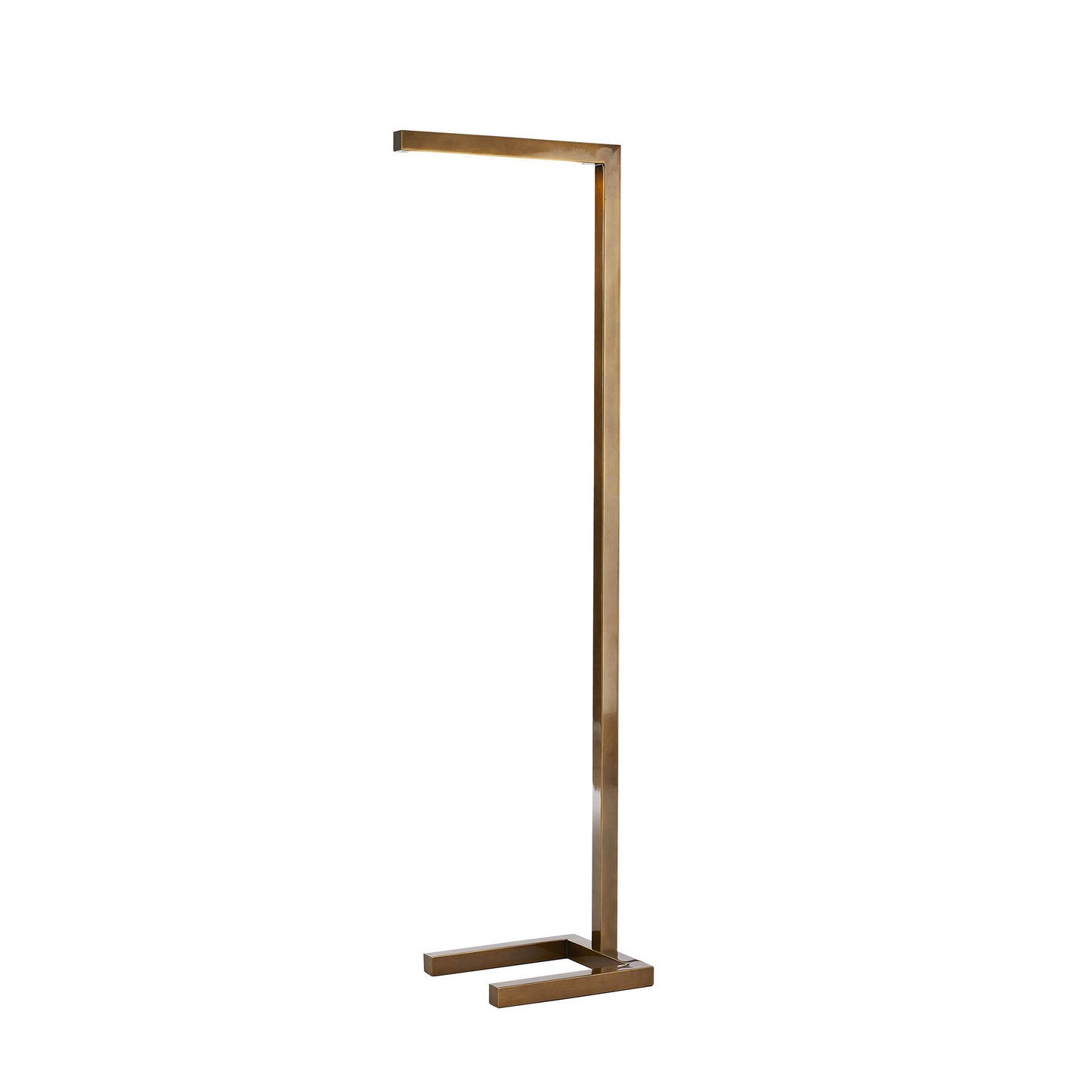 Salford LED Floor Lamp in Vintage Brass.