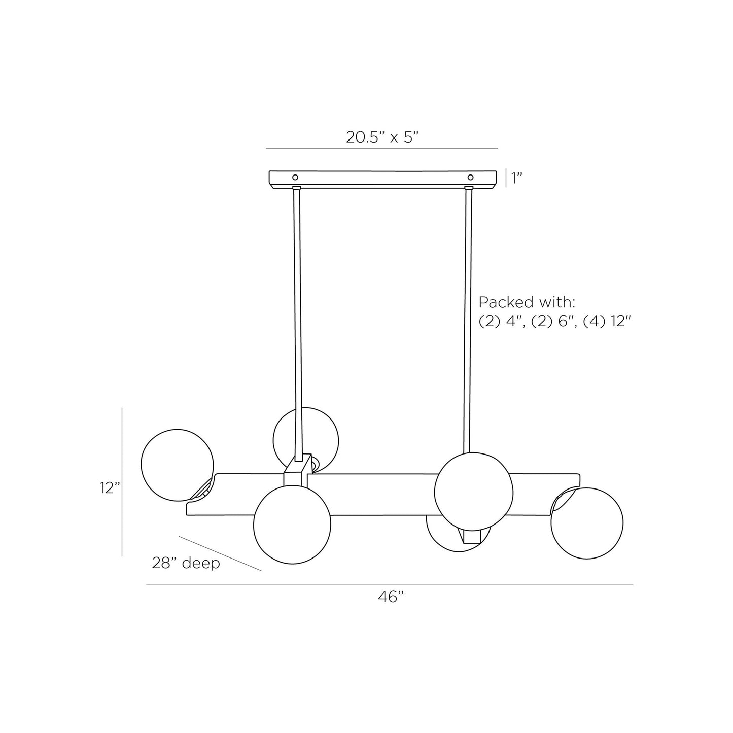 Tallow Chandelier - line drawing.