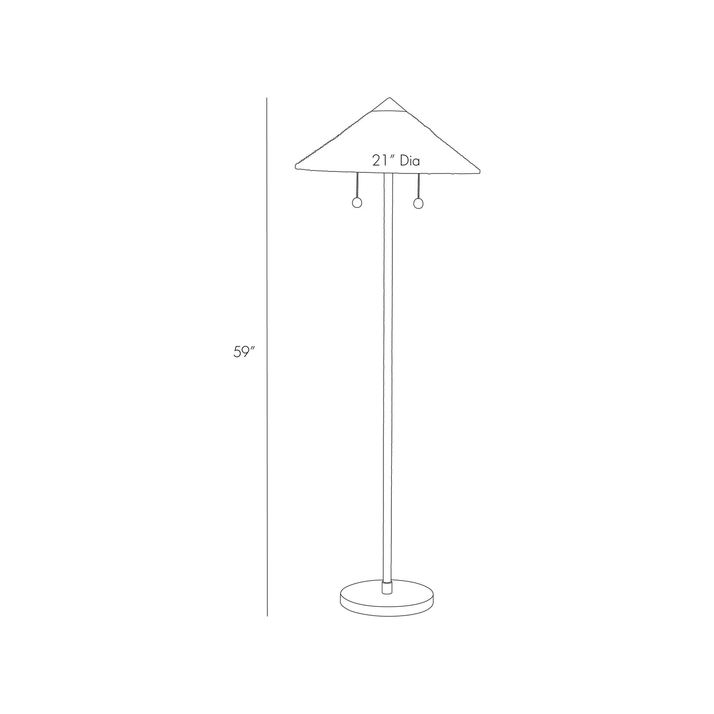 Terrace Floor Lamp - line drawing.