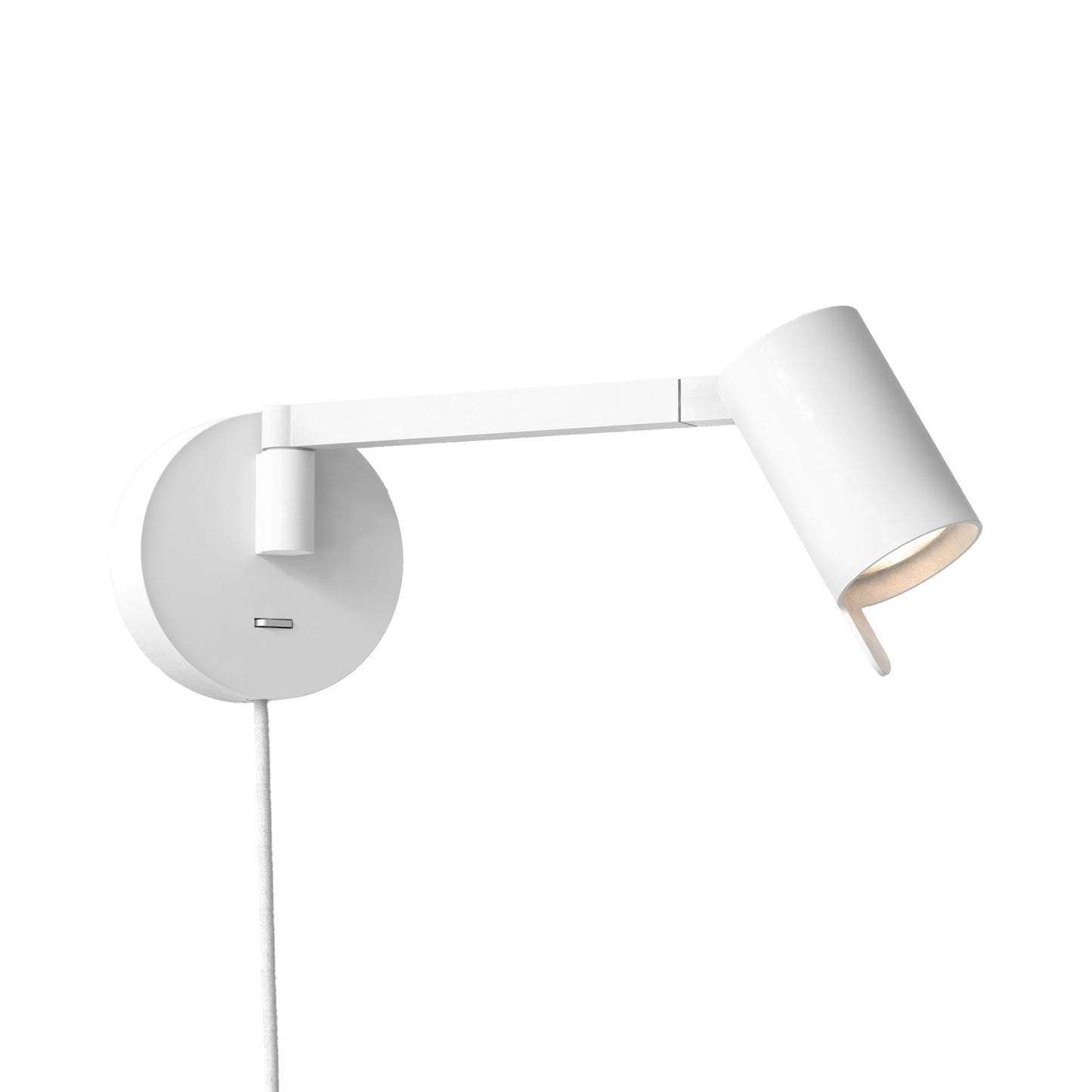 Ascoli Swing Plug-In Wall Light in Matt White.