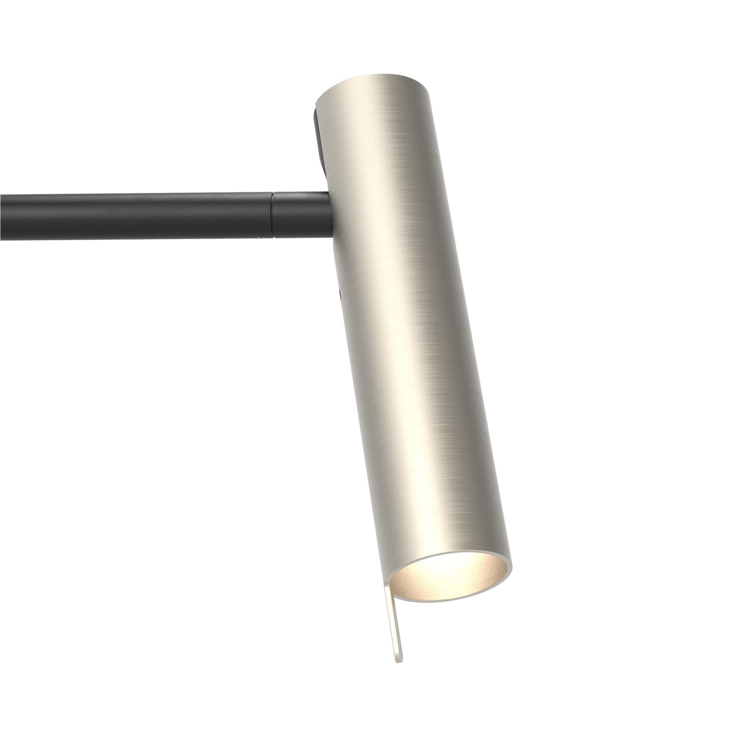 Leda Round Shade in Matt Nickel.