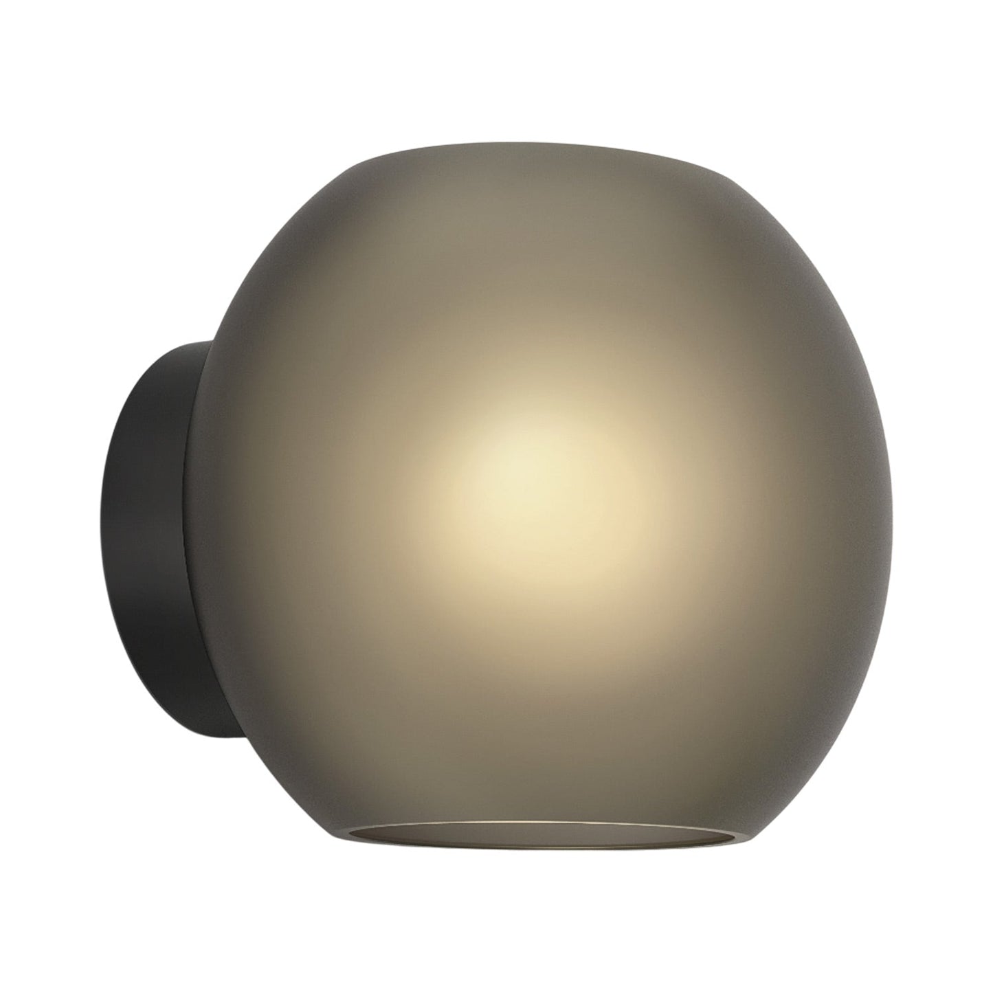Luna Wall Light in Dark Smoke Frosted.