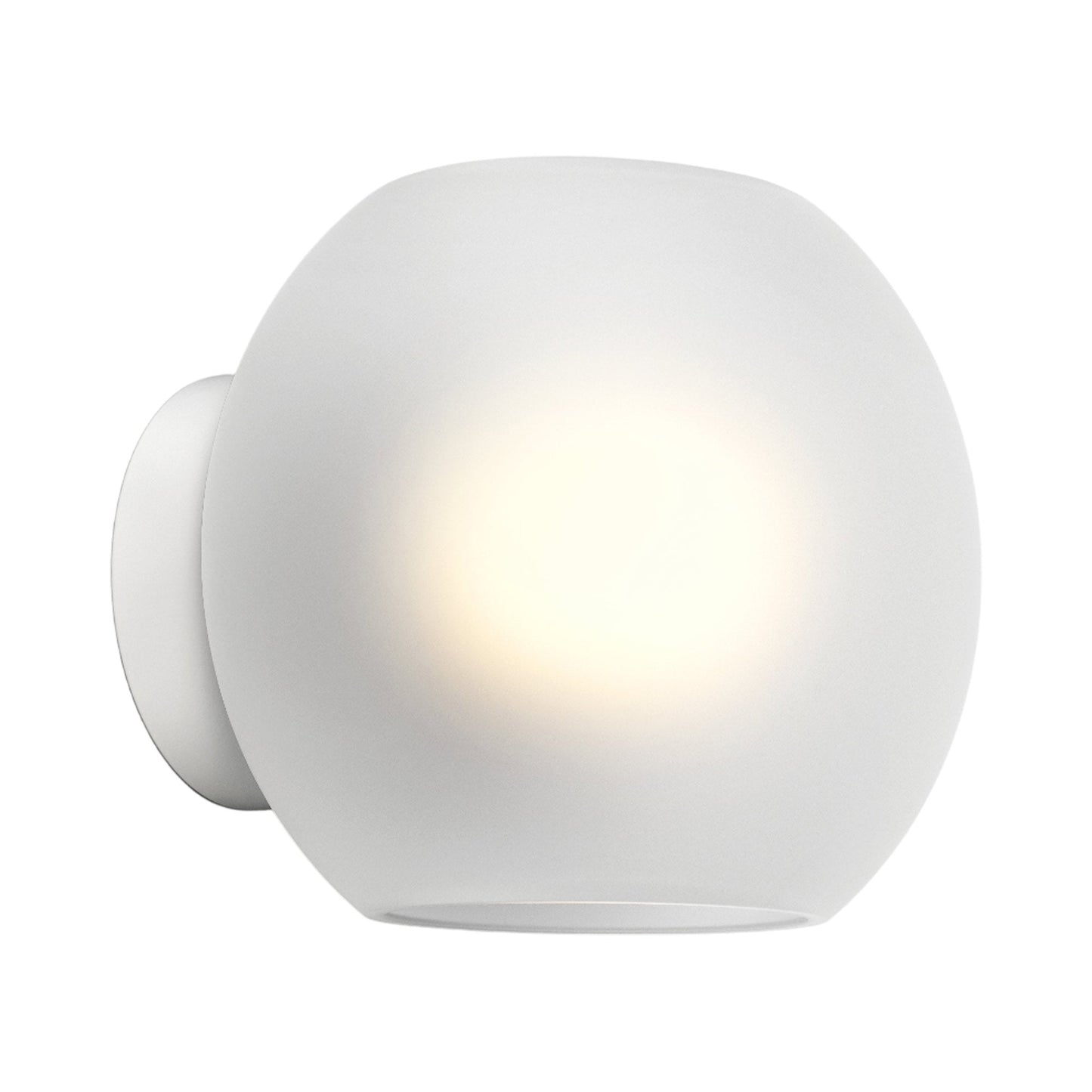 Luna Wall Light in Frosted Glass.