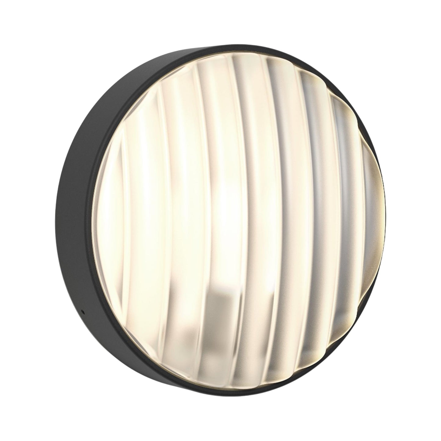 Montreal Outdoor Wall Light in Textured Black.