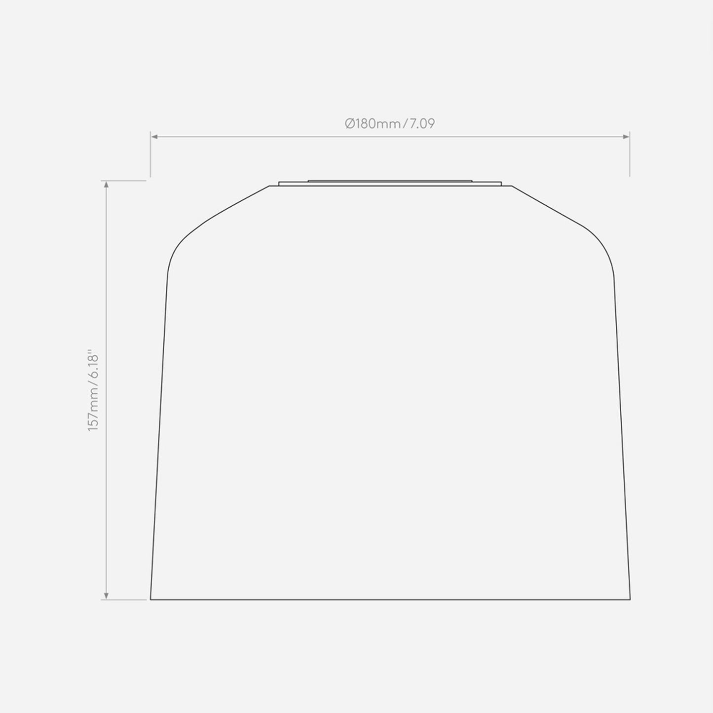 Nara Cone Shade - line drawing.