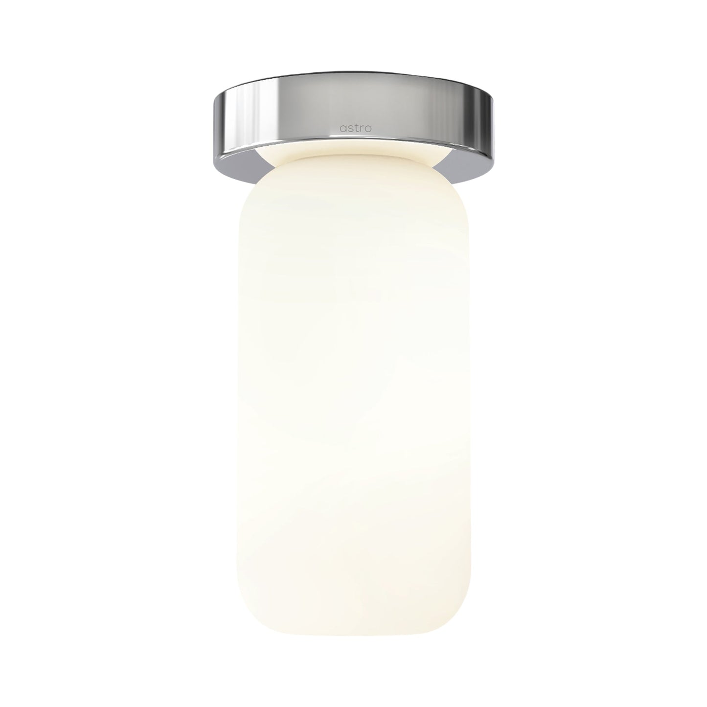 Tacoma Reed Ceiling / Wall Light in Polished Chrome (White Opal Glass).