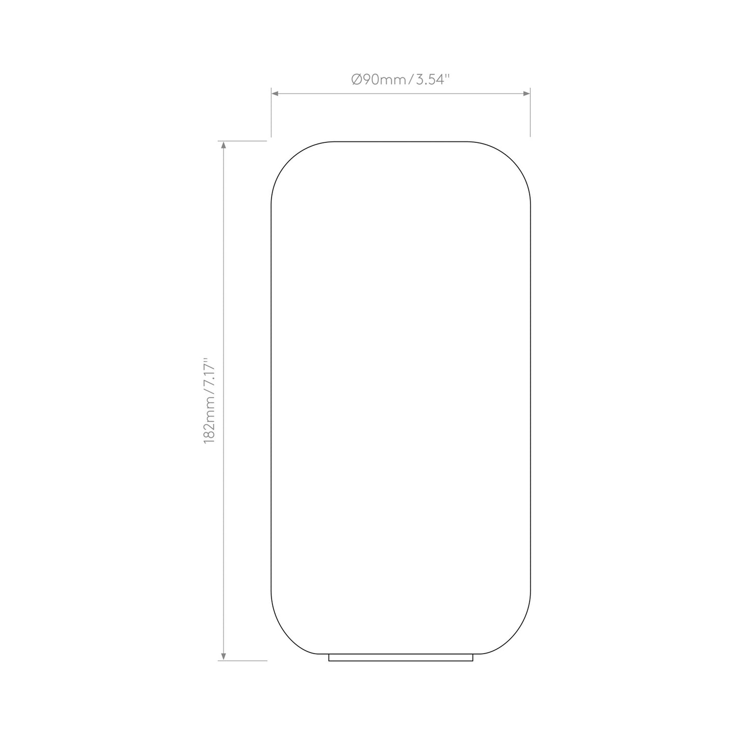 Tacoma Reed Pendant Light - line drawing.