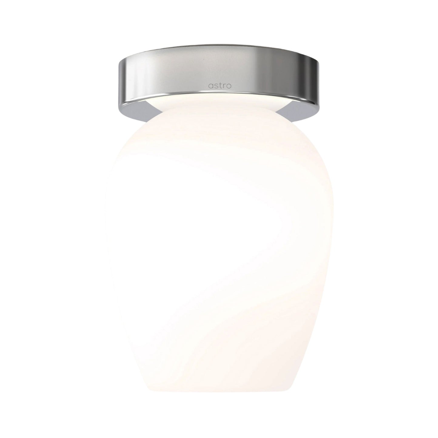 Tacoma Tulip Ceiling / Wall Light in Polished Chrome (White Opal Glass).