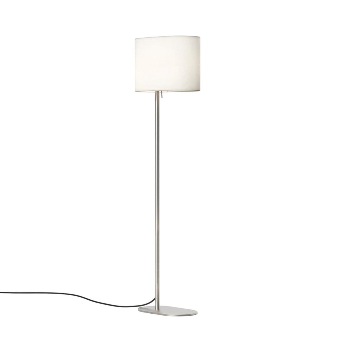 Venn Floor Lamp in Matt Nickel (White).