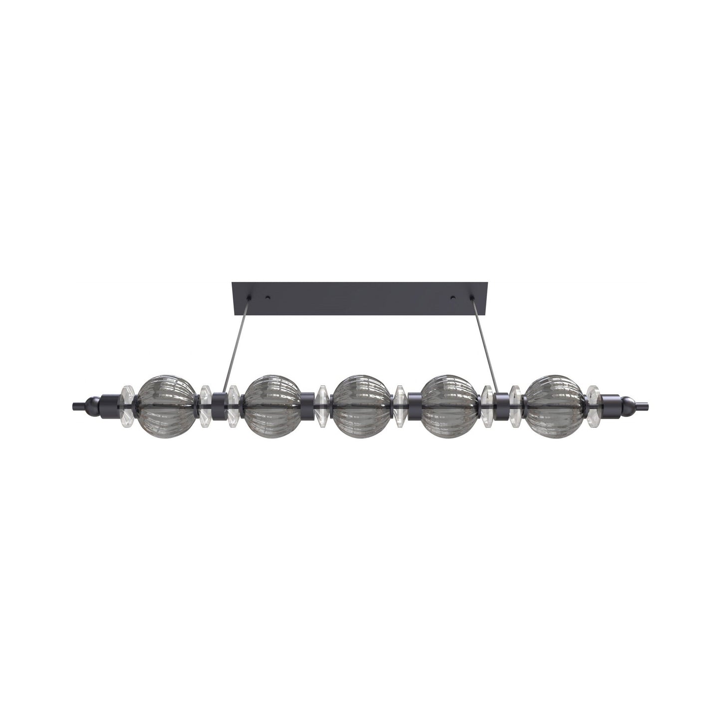 Avra Linear Pendant Light in Black (48-Inch).