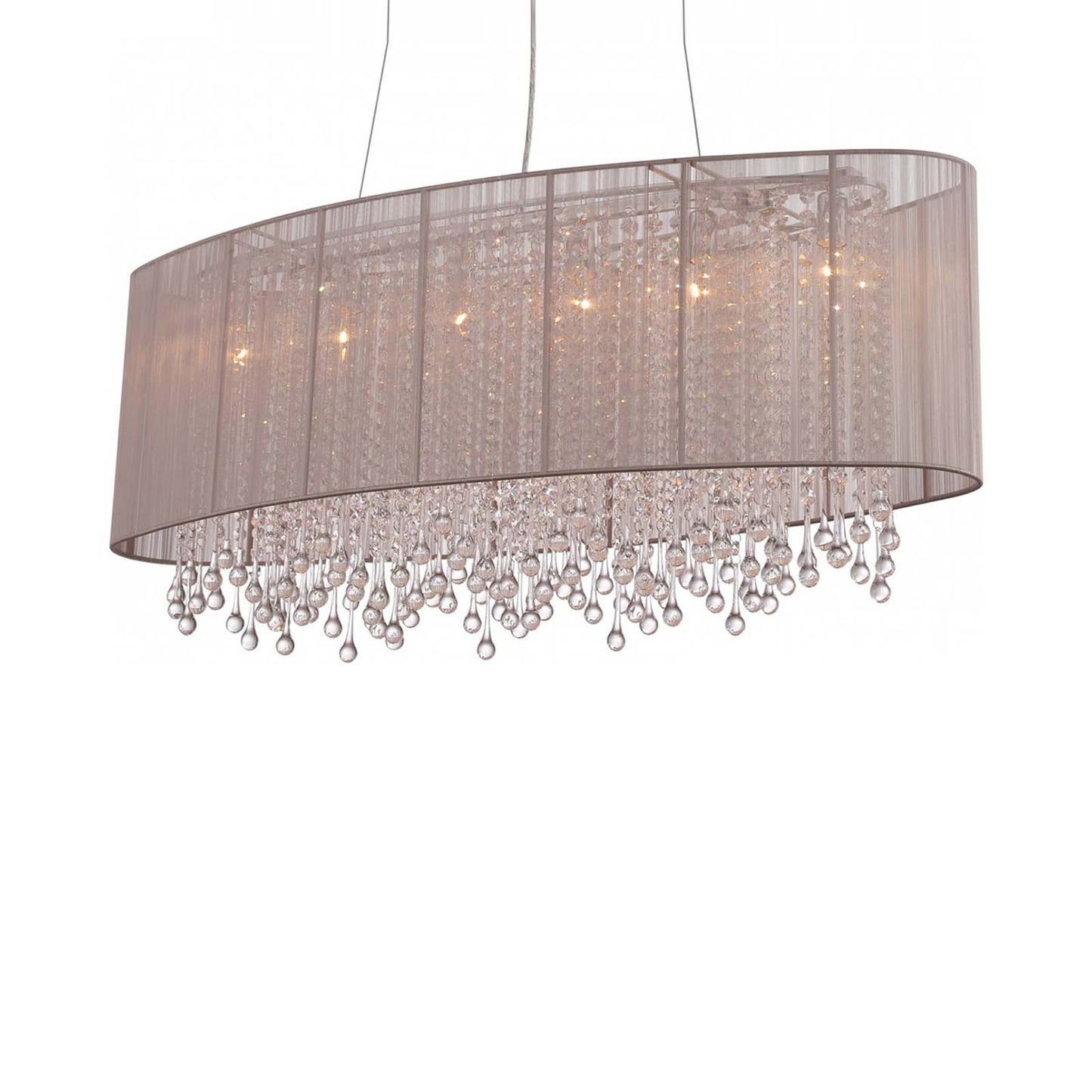 Beverly Dr. Oval Chandelier in Taupe.