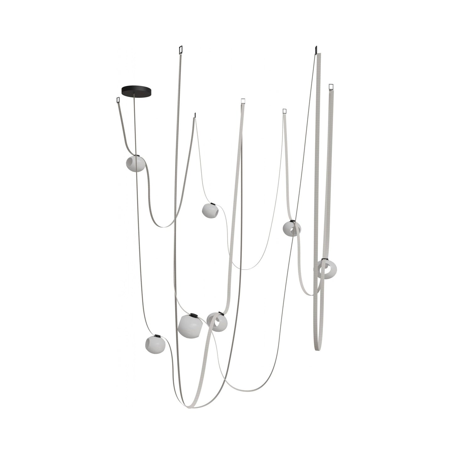 Fremont G301 LED Chandelier in Ivory (7-Light).