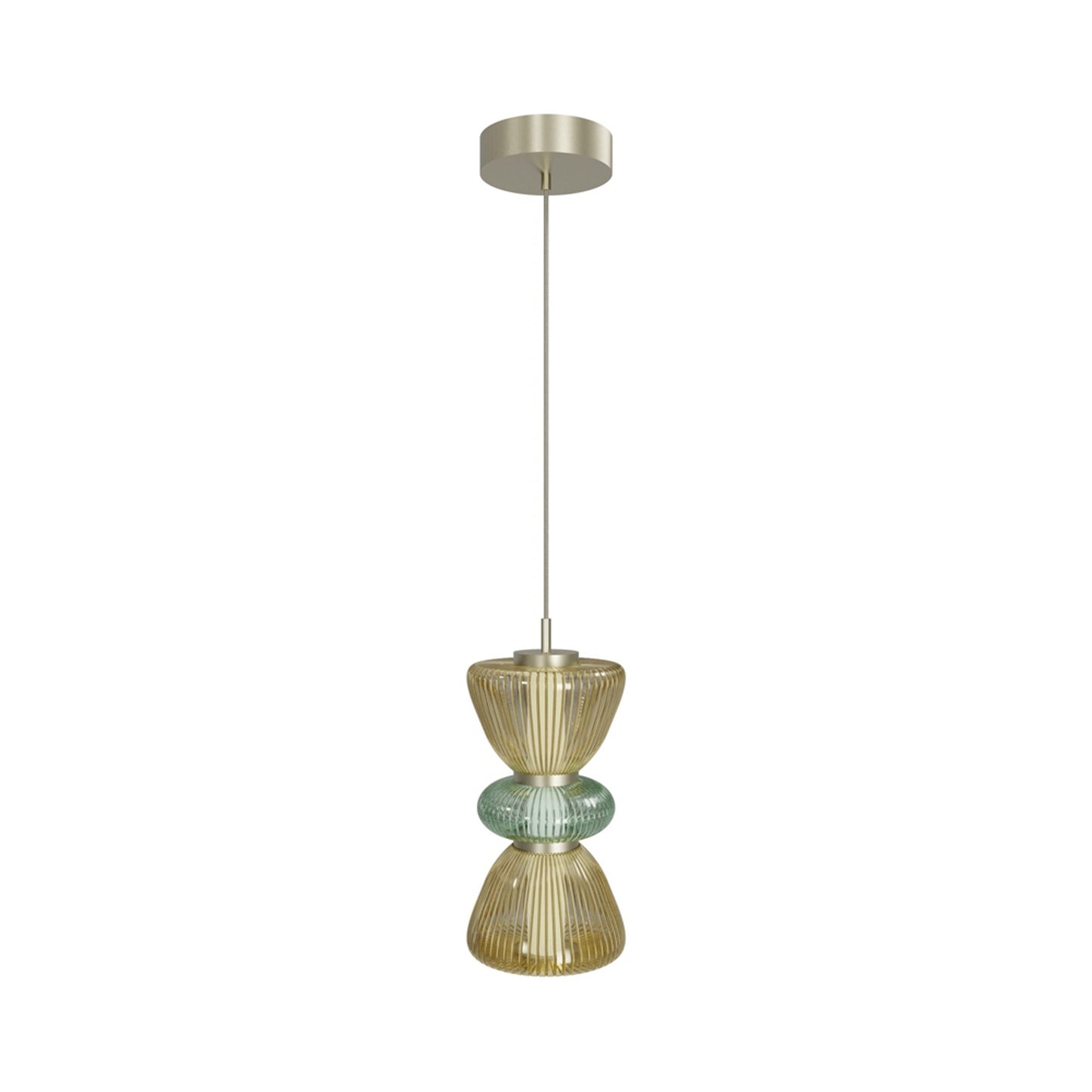 Rosewood Pendant Light in Yellow.