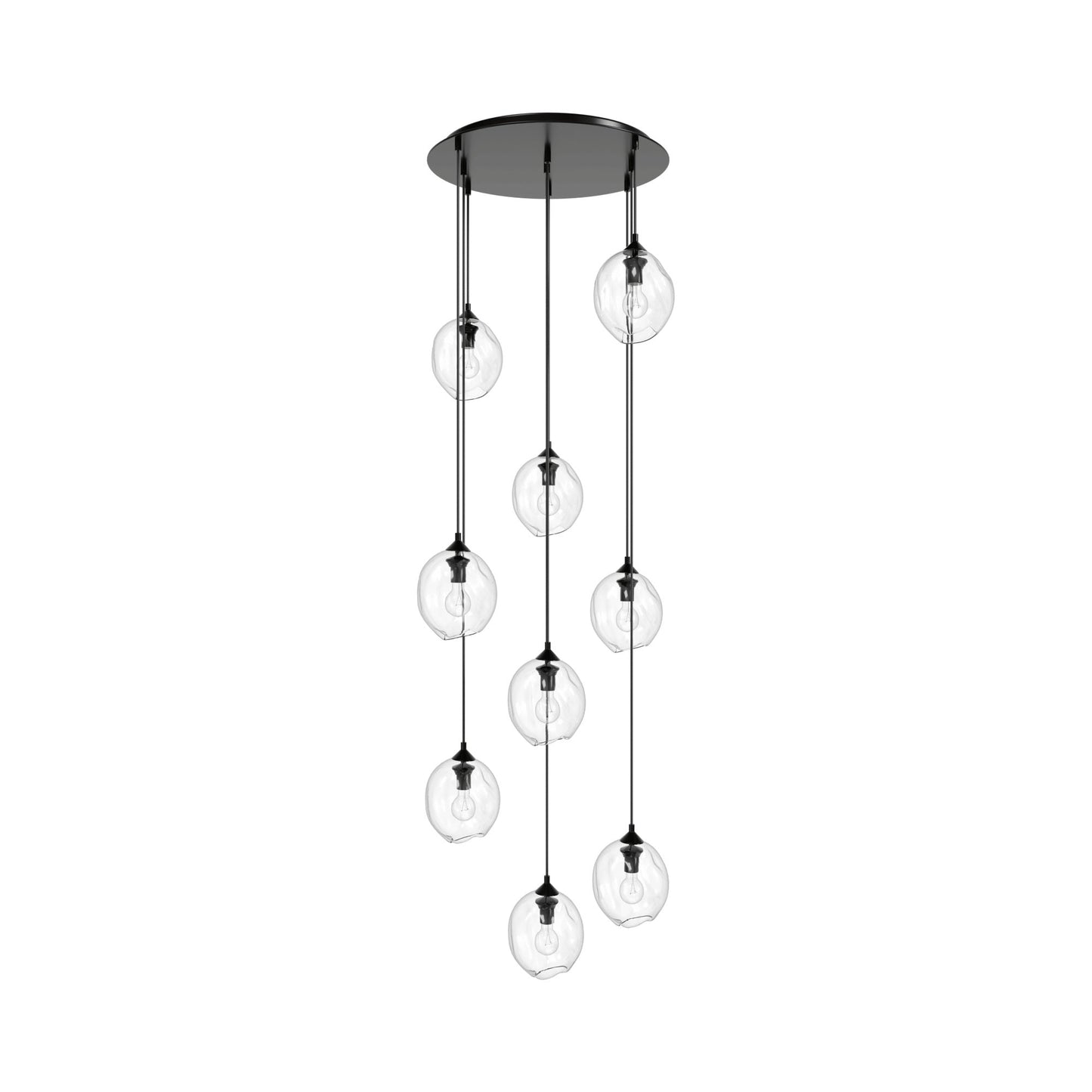 Sonoma Ave. Multi Light Pendant Light in Dark Bronze (9-Light).