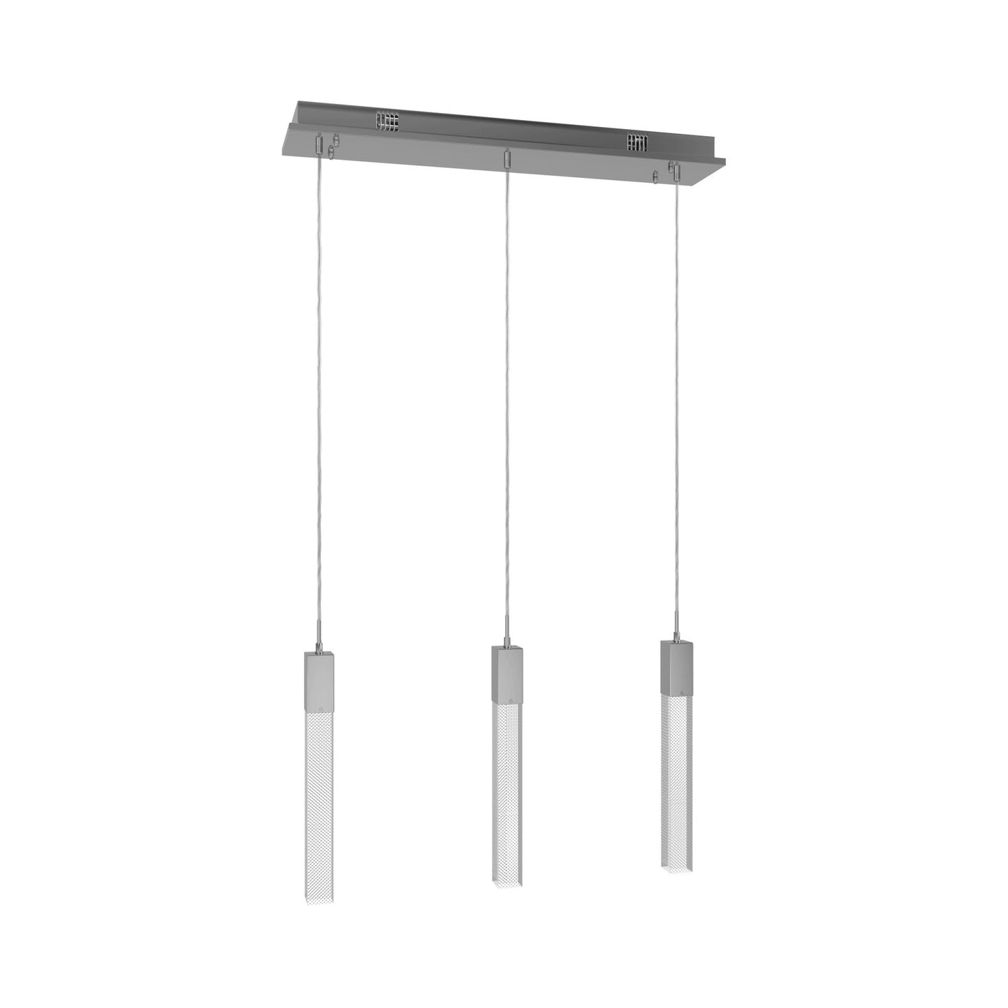 The Original Glacier Snow Linear Pendant Light in Polished Chrome.