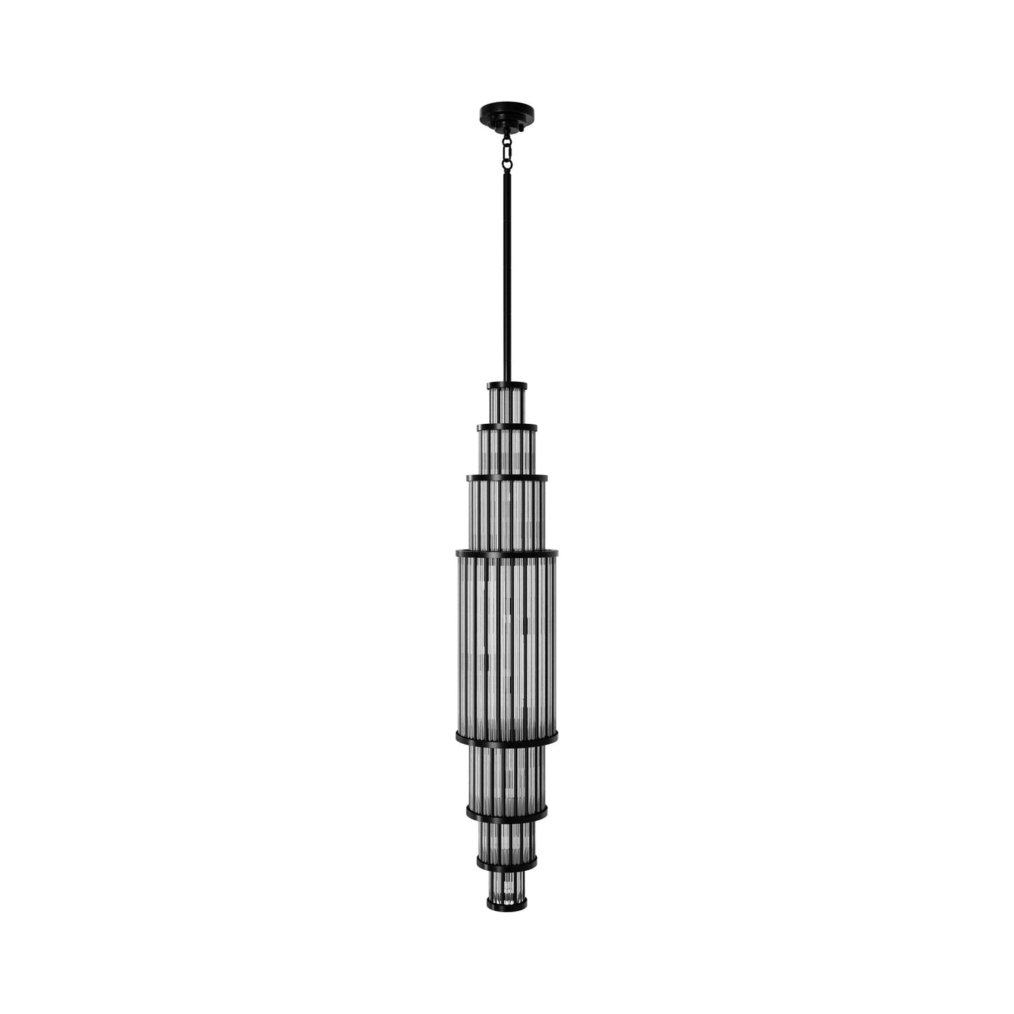 Waldorf Pendant Light in Polished Gunmetal (50-Inch).