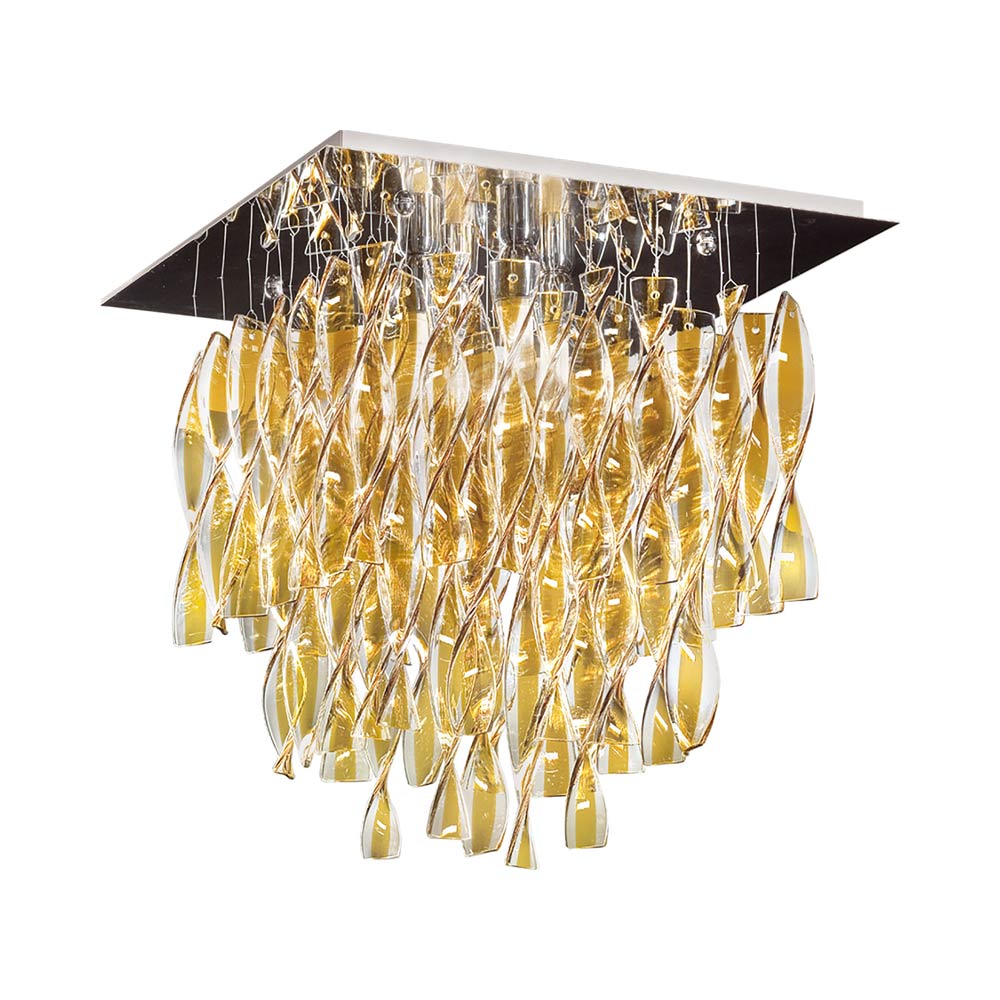 Avir Flush Mount Ceiling Light in Tea (23.63"W X 22.88"H).