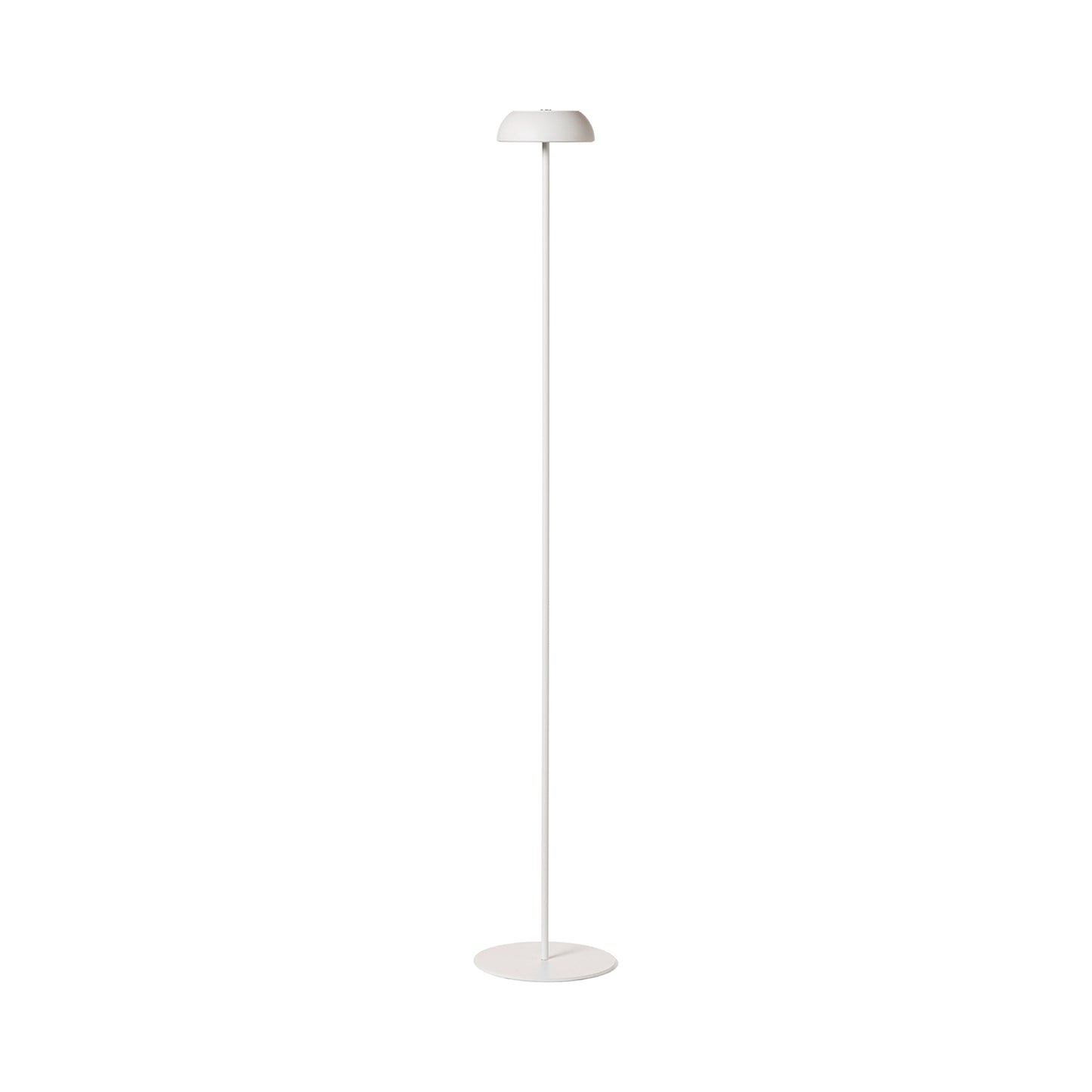 Float LED Floor Lamp in White/White.