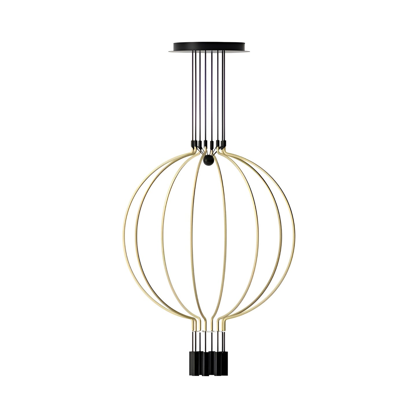 Liaison LED Pendant Light in Matt Gold/Black (8-Light).