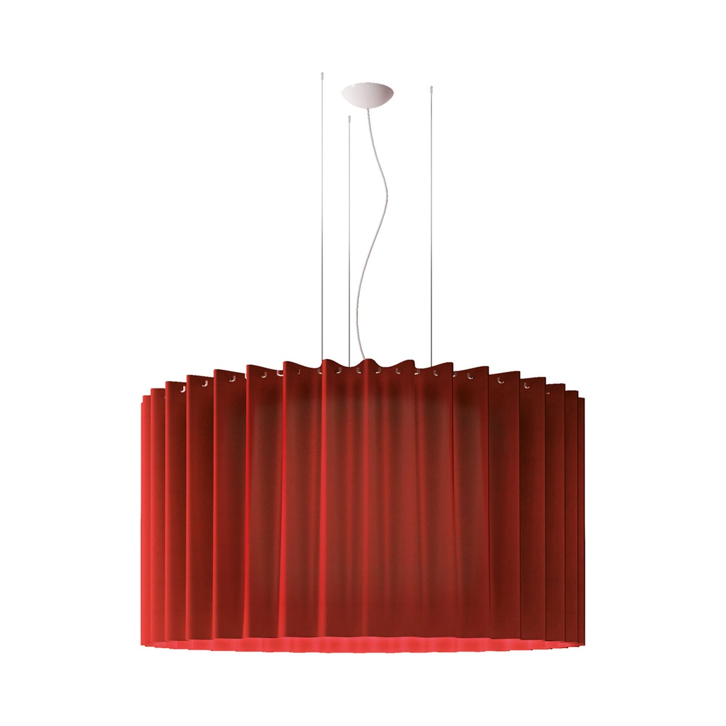 Skirt Pendant Light in Red (59-Inch).