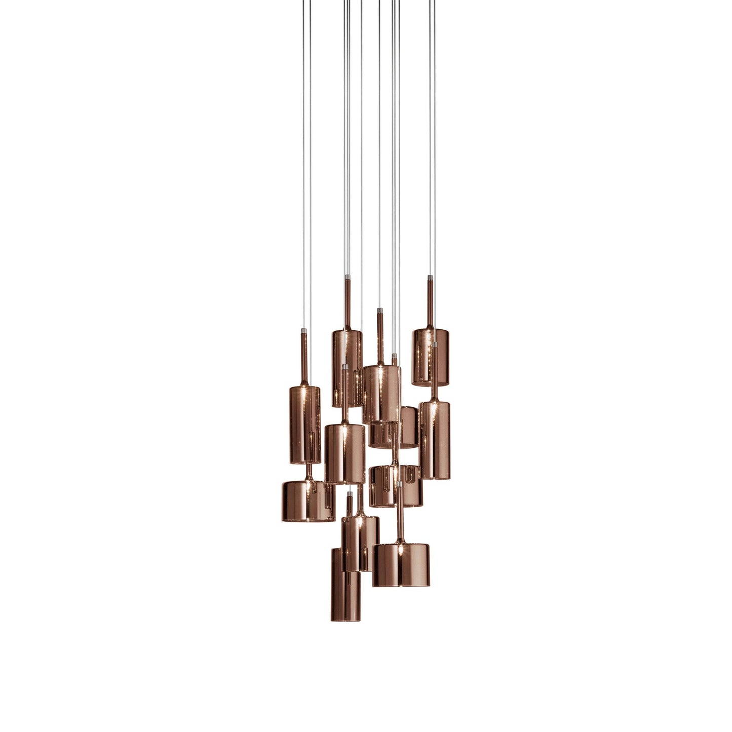 Spillray Multi Light Pendant Light in Metallic Bronze 12-Light).