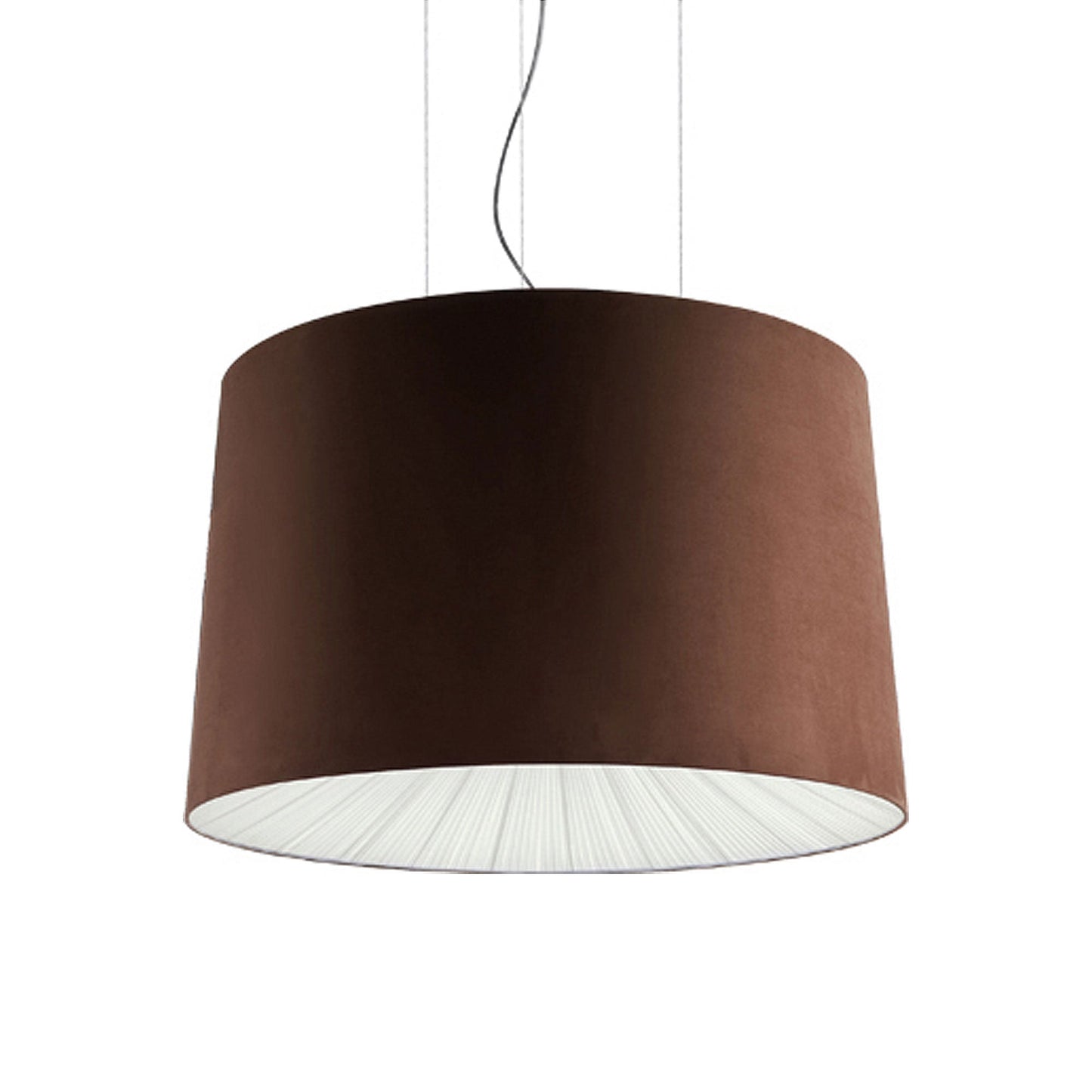 Velvet Pendant Light in Brown/White (63-Inch).