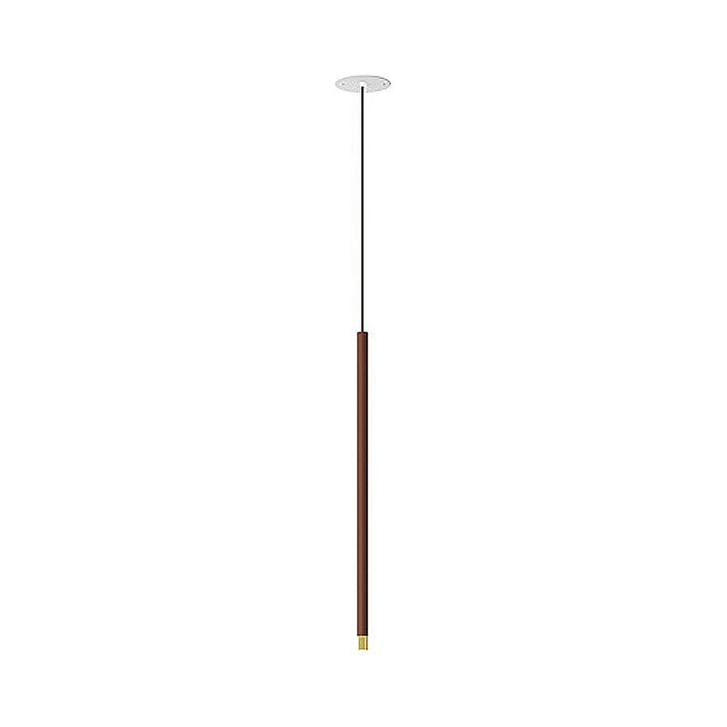 Virtus LED Pendant Light in Rust Brown/Polished Gold.
