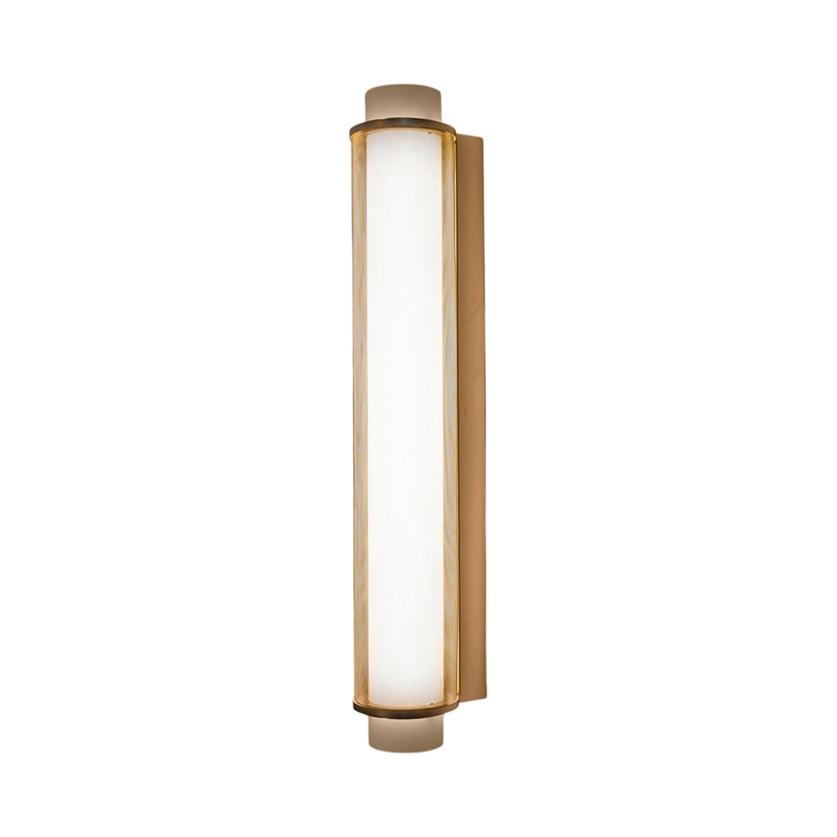Slim Skin LED Wall Light in Opal Brass (27.5-Inch).