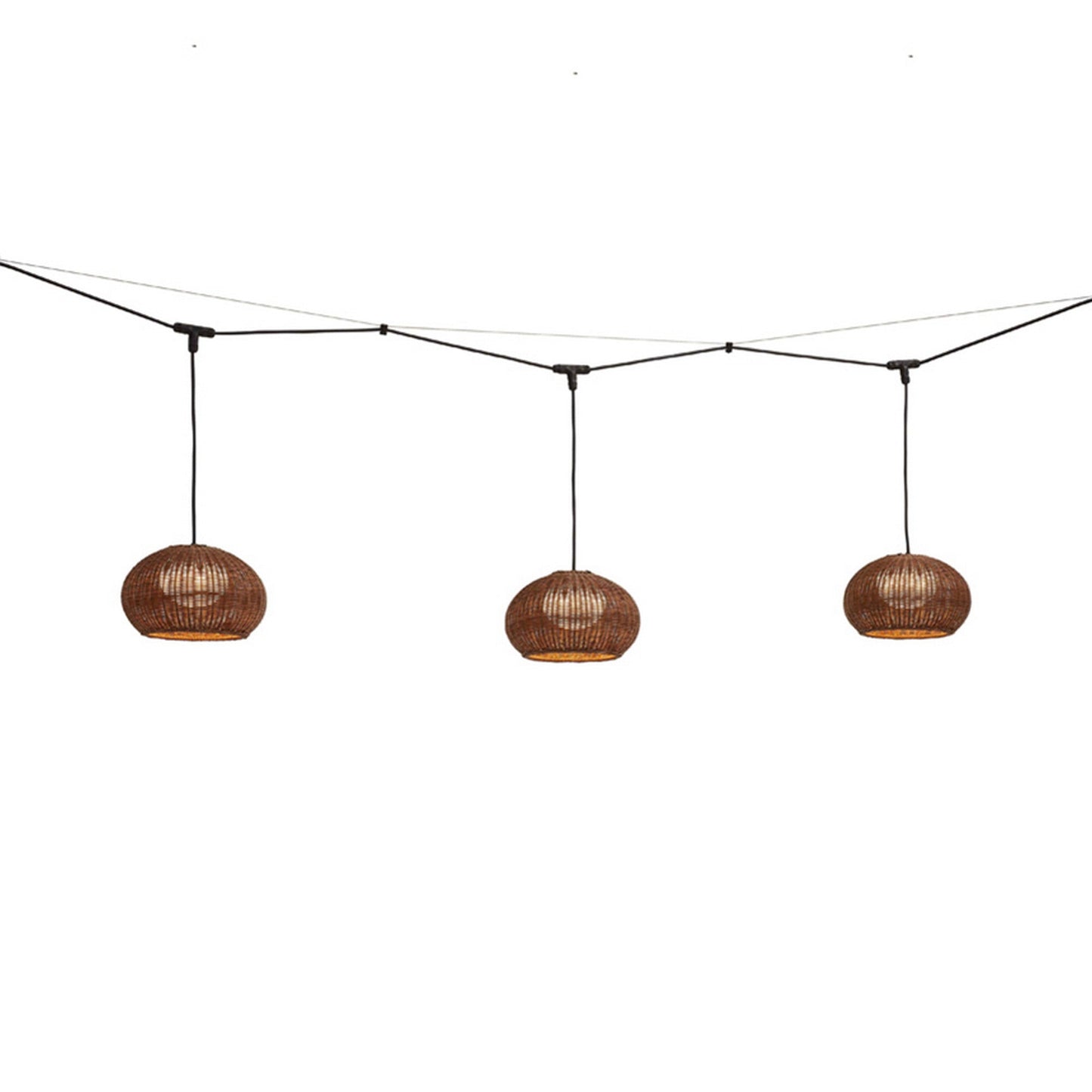 Garota Outdoor LED Catenary Pendant Light in Natural White/Ivory White.