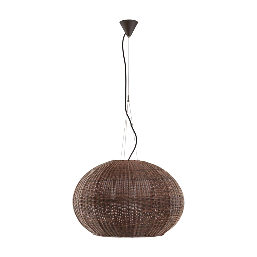 Garota Outdoor LED Pendant Light in Graphite Brown/Brown (Large).