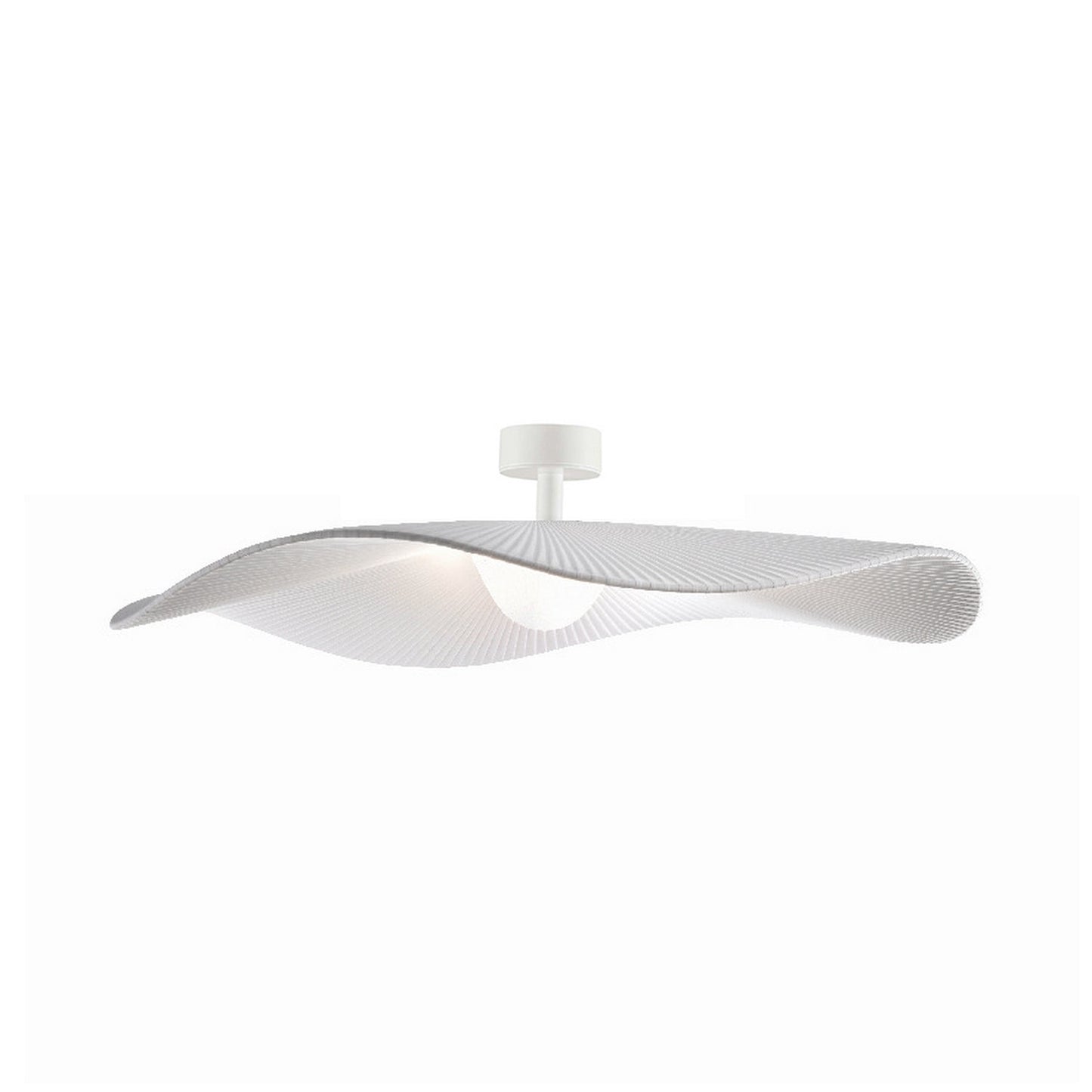 Mediterrania LED Semi Flush Mount Ceiling Light in White.