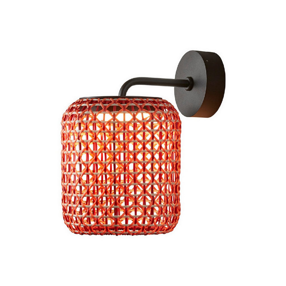 Nans Outdoor LED Wall Light in Red (Large).